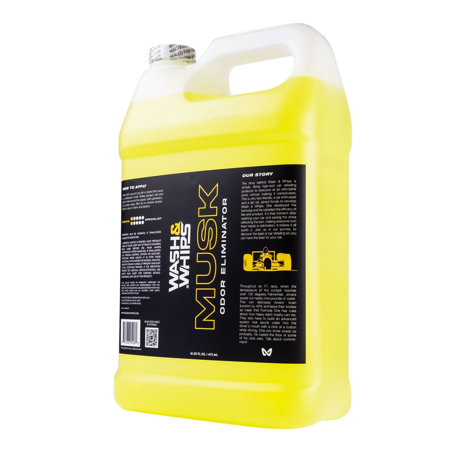 WASH&WHIPS Musk Odor Eliminator [New Customer Offer 16oz (see promo car detailing product