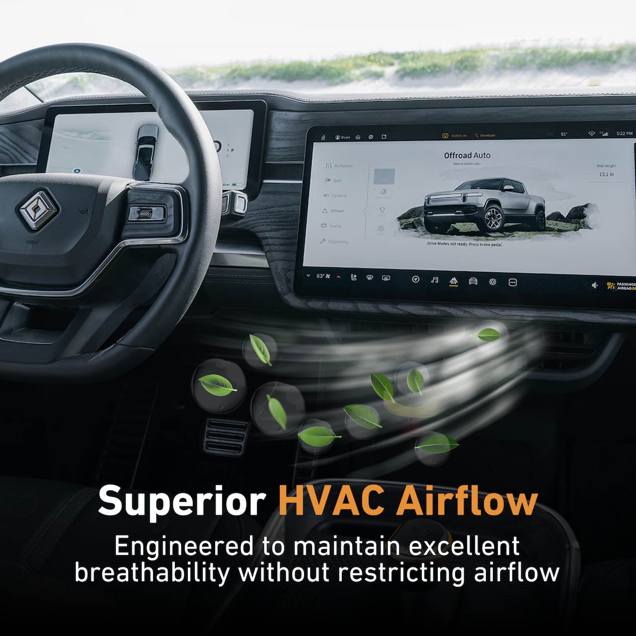 HEPA+Activated Carbon Cabin Air Filter for Rivian R1T & R1S