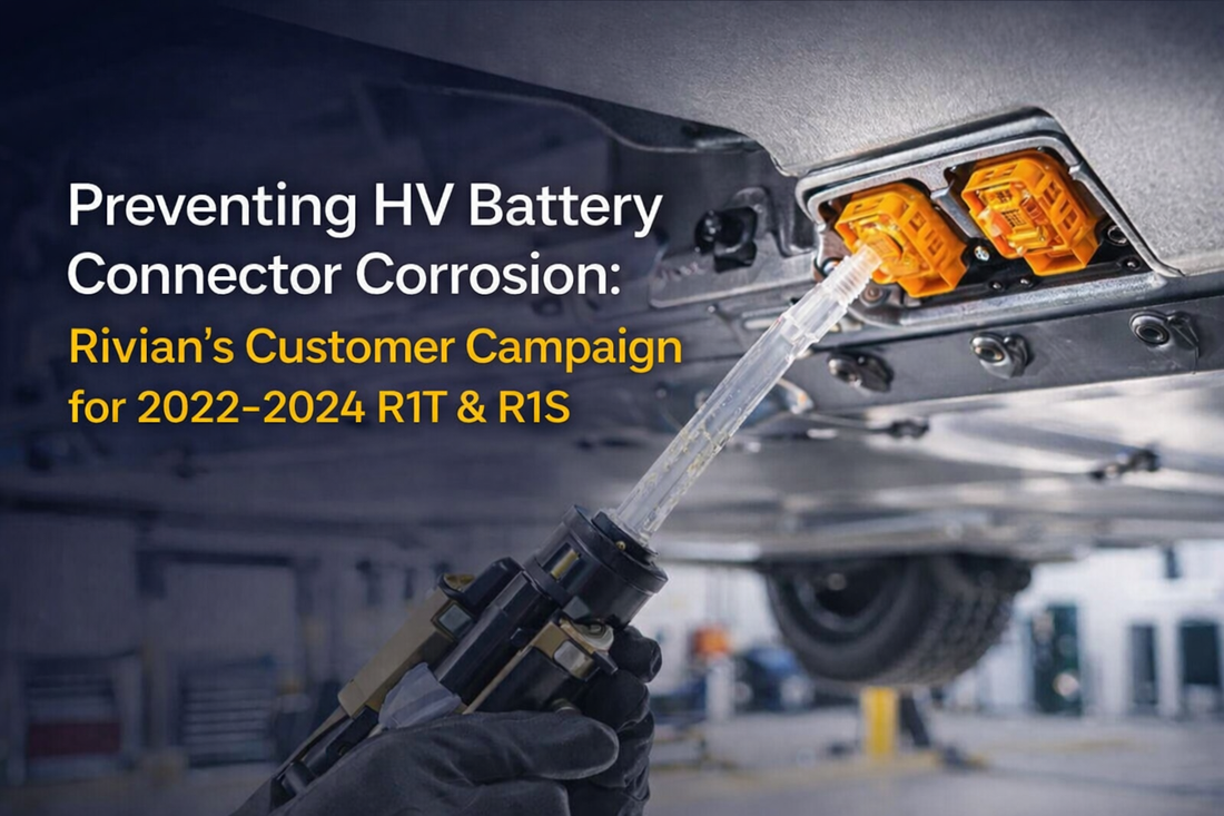 Rivian Satisfaction Campaign: Sealant for HV Battery Connectors (2022–2024 R1T & R1S)