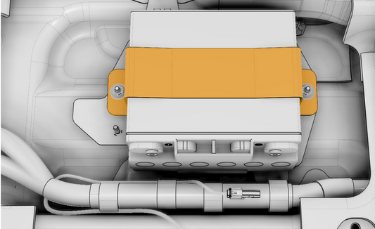 12V battery brackets that may cause damage to the 12V battery