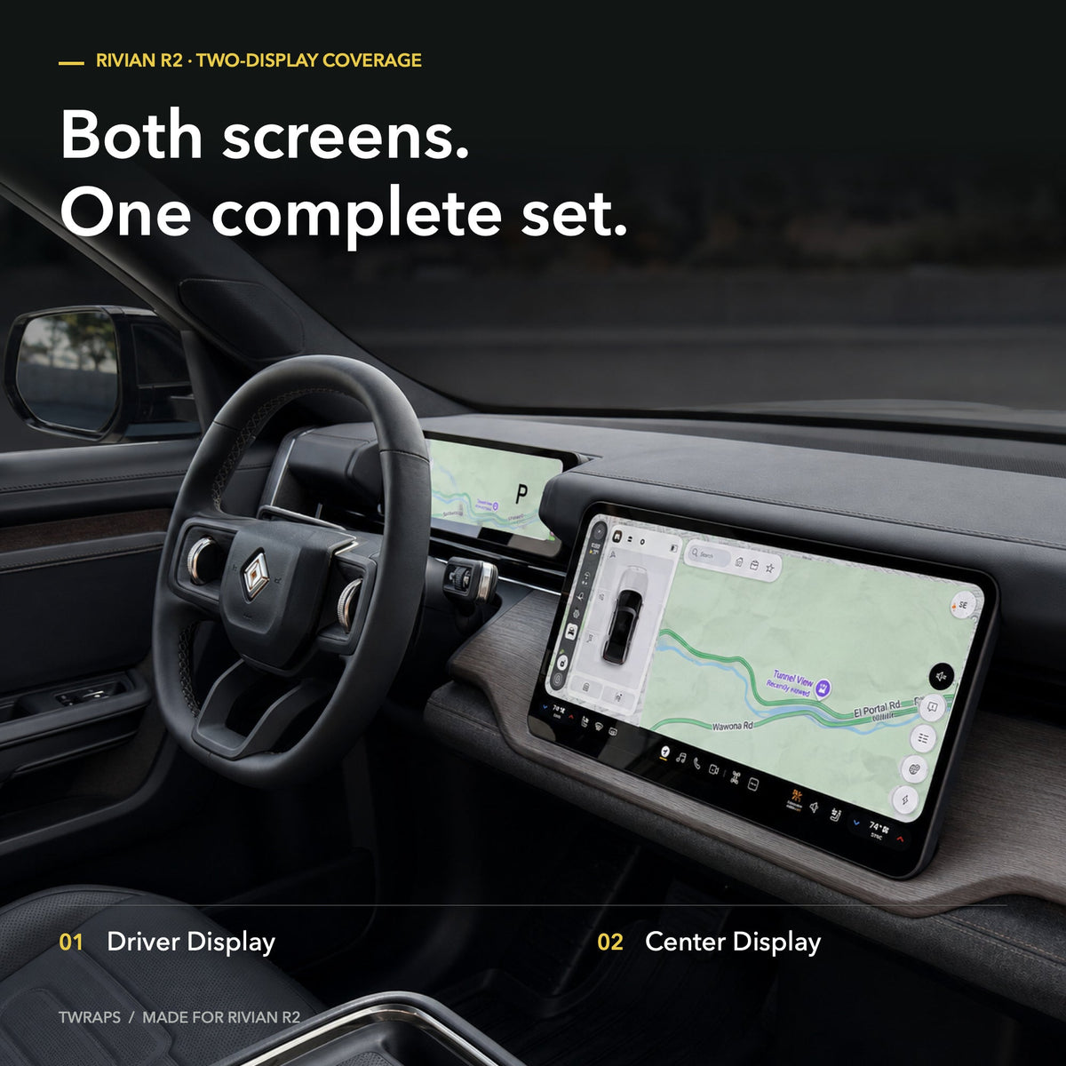 Screen Protectors | Rivian R2, 9H PET, Clear or Matte