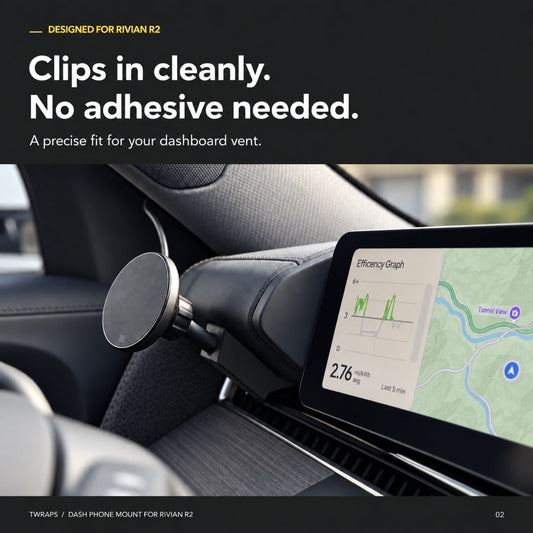 Dashboard Phone Charger | Rivian R2, Magnetic Mount