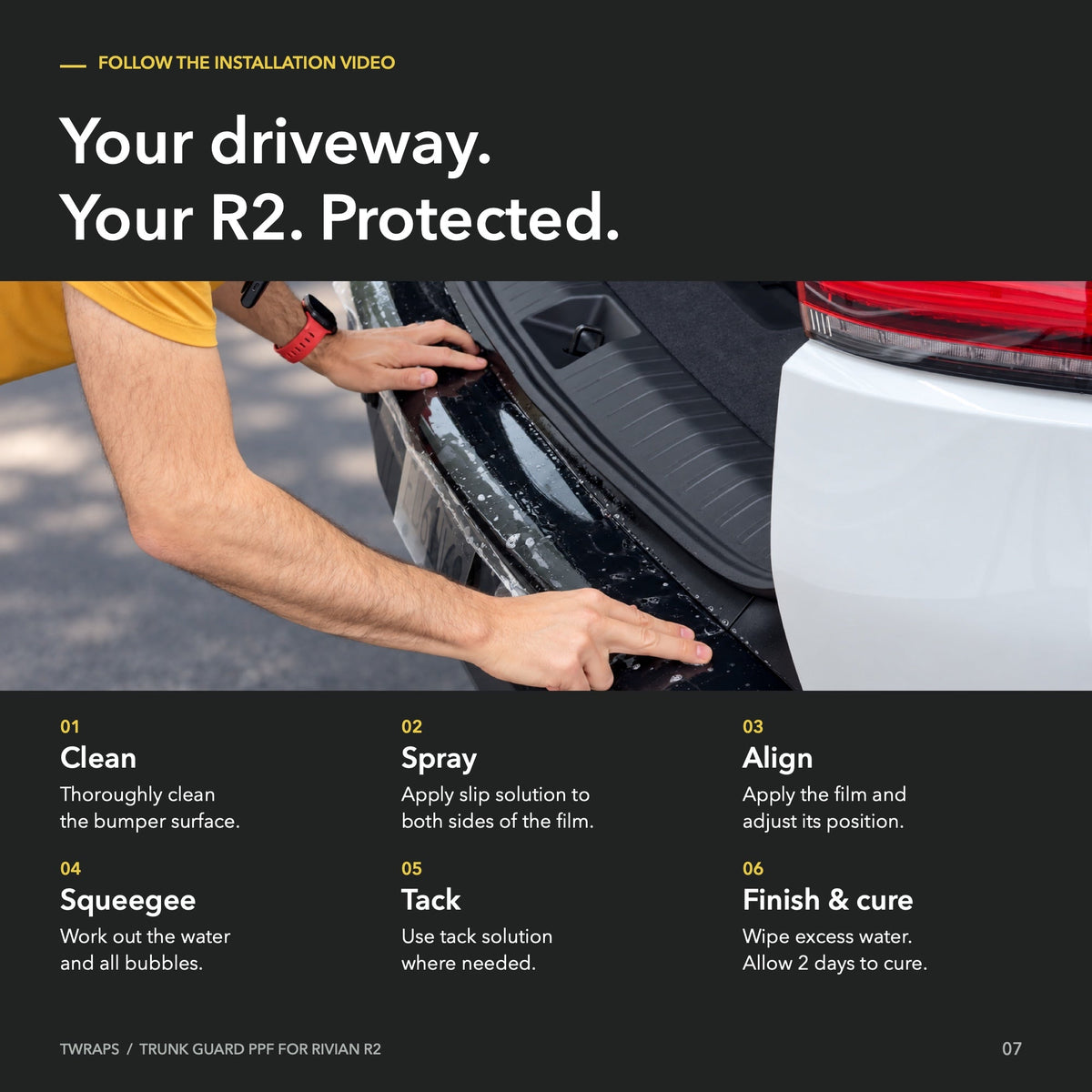 Trunk Guard PPF | Rivian R2, Rear Bumper Protection