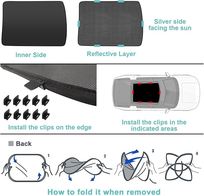 BestEvMod Rivian R2 Roof Sunshade - Foldable Black - S3e3k3hiL. AC SX679