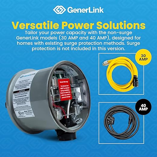 GenerLink Automatic Transfer Switch for Home Generator Non-Surge portable power product
