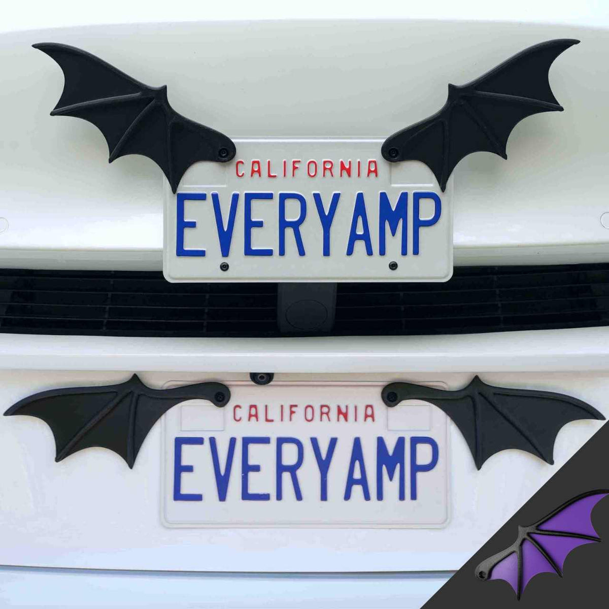 License Plate Bat Wings car detailing product