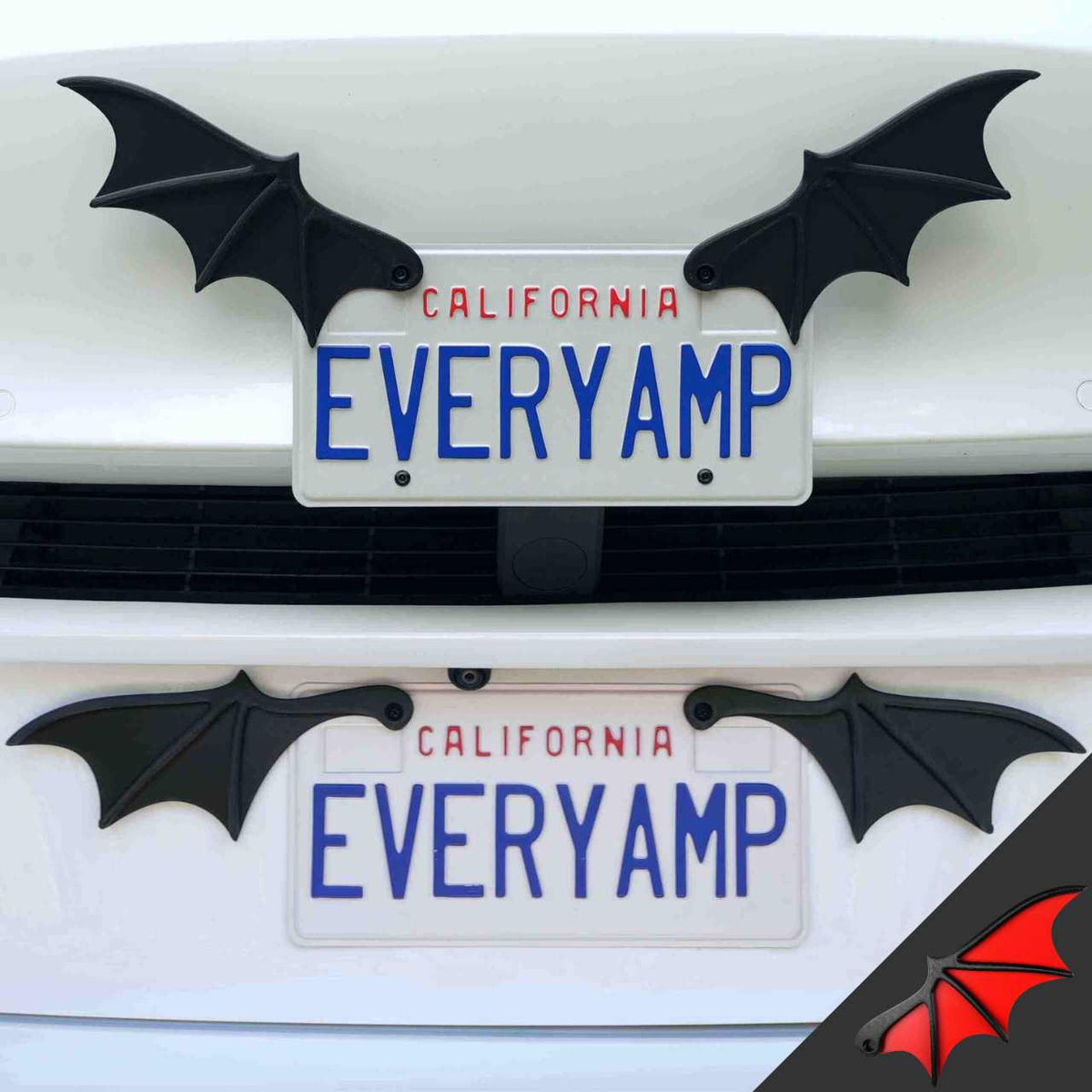License Plate Bat Wings car detailing product