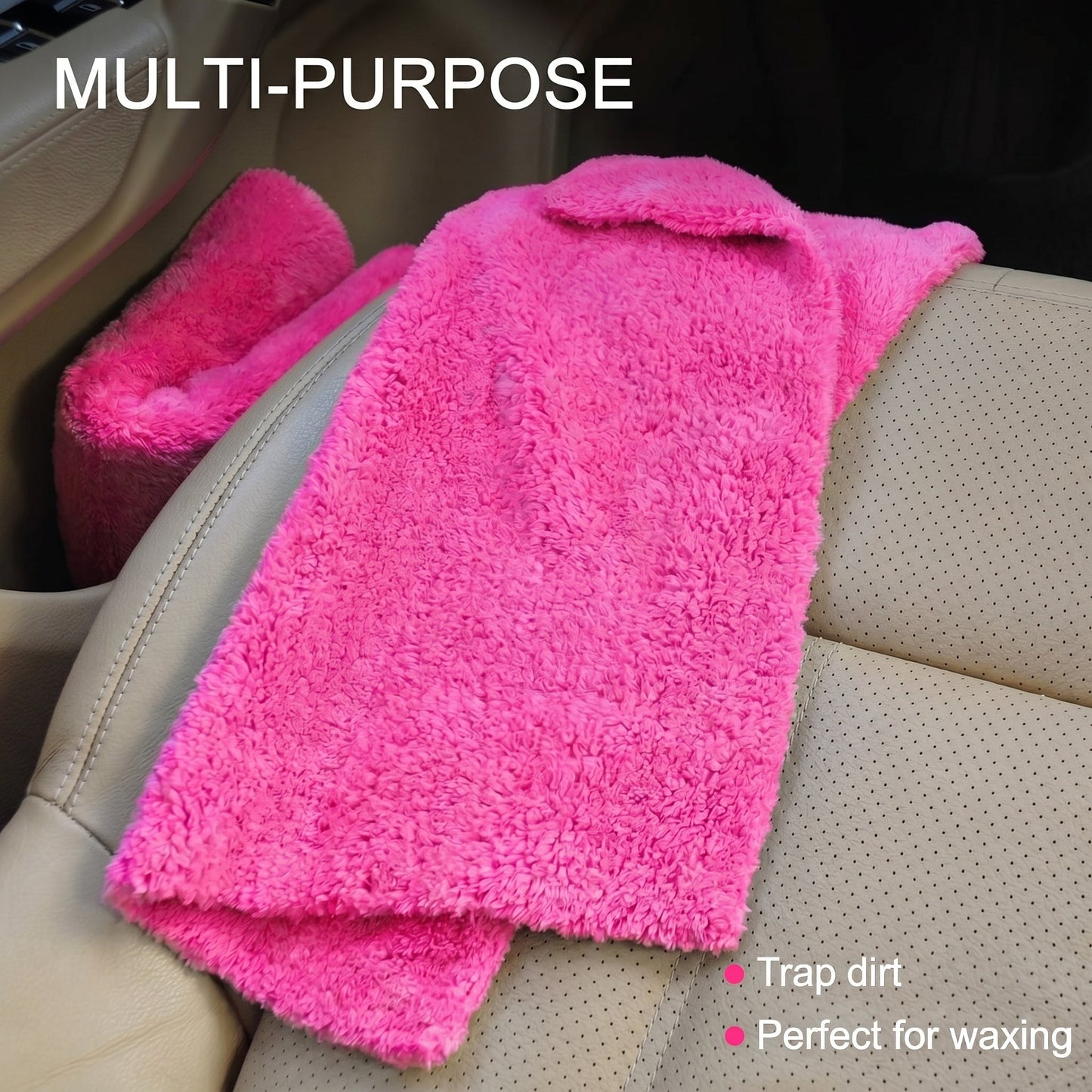 WASH&WHIPS Edgeless Microfiber Coral Fleece with Ultrasonic Edge car detailing product