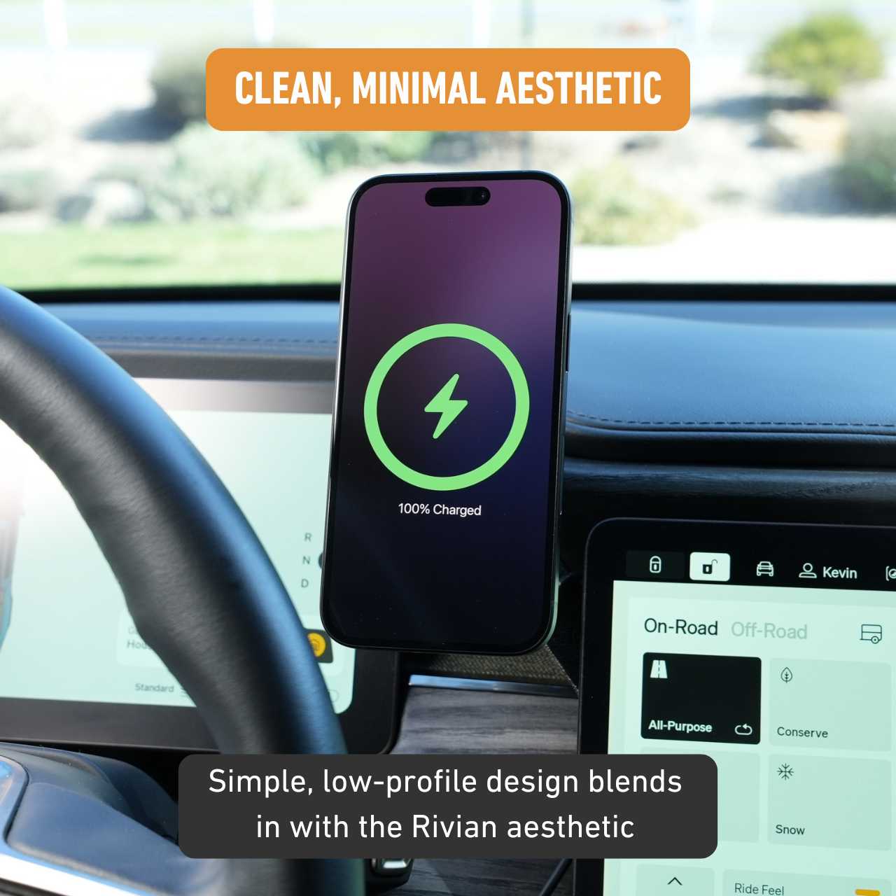 Phone Mount Dash Anchor for Rivian R1T and R1S