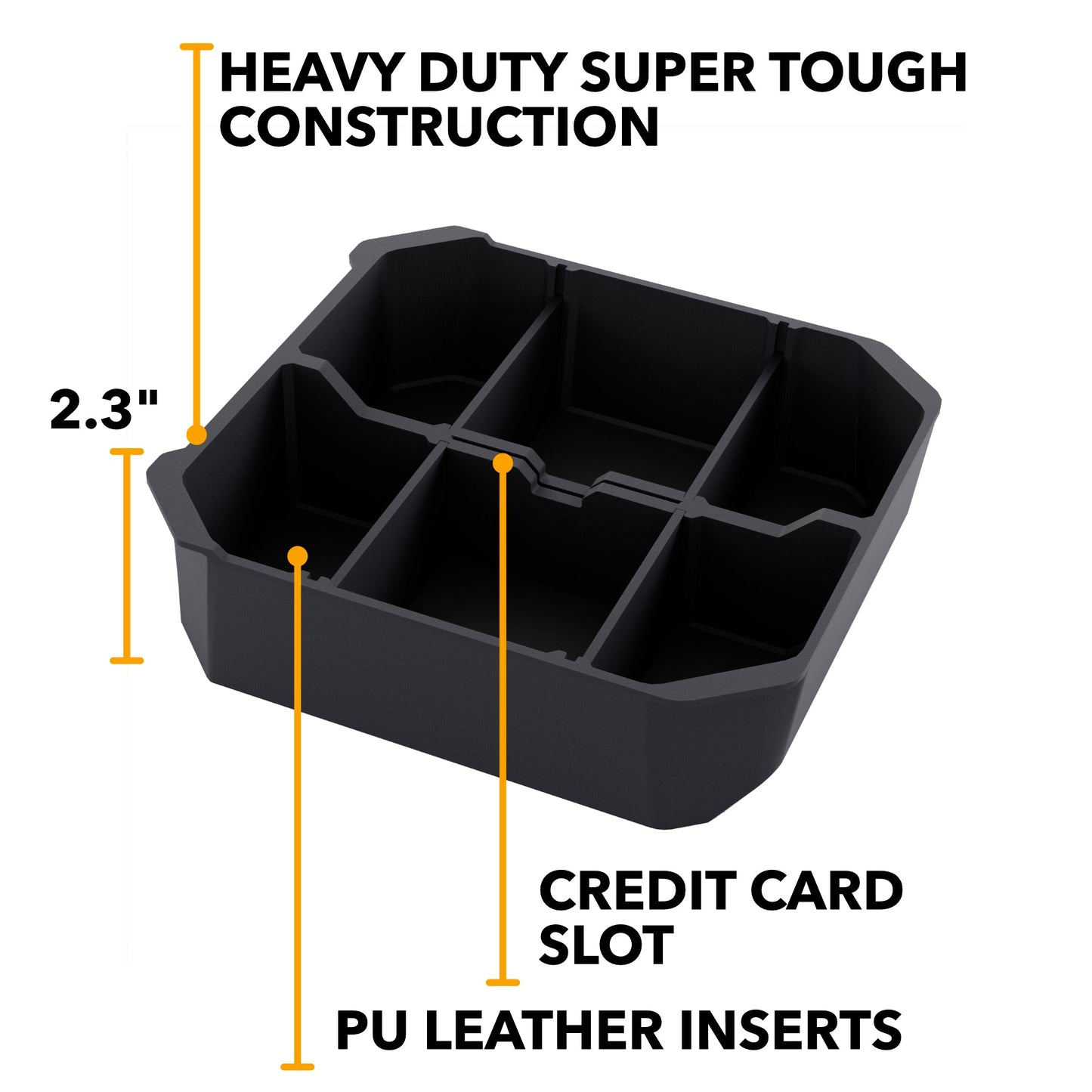 Armrest Organizer | Tesla Cybertruck - Center Console Storage Insert