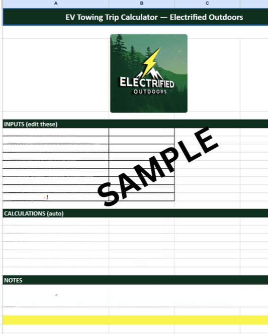 EV Outdoors Towing Checklist & Calculator