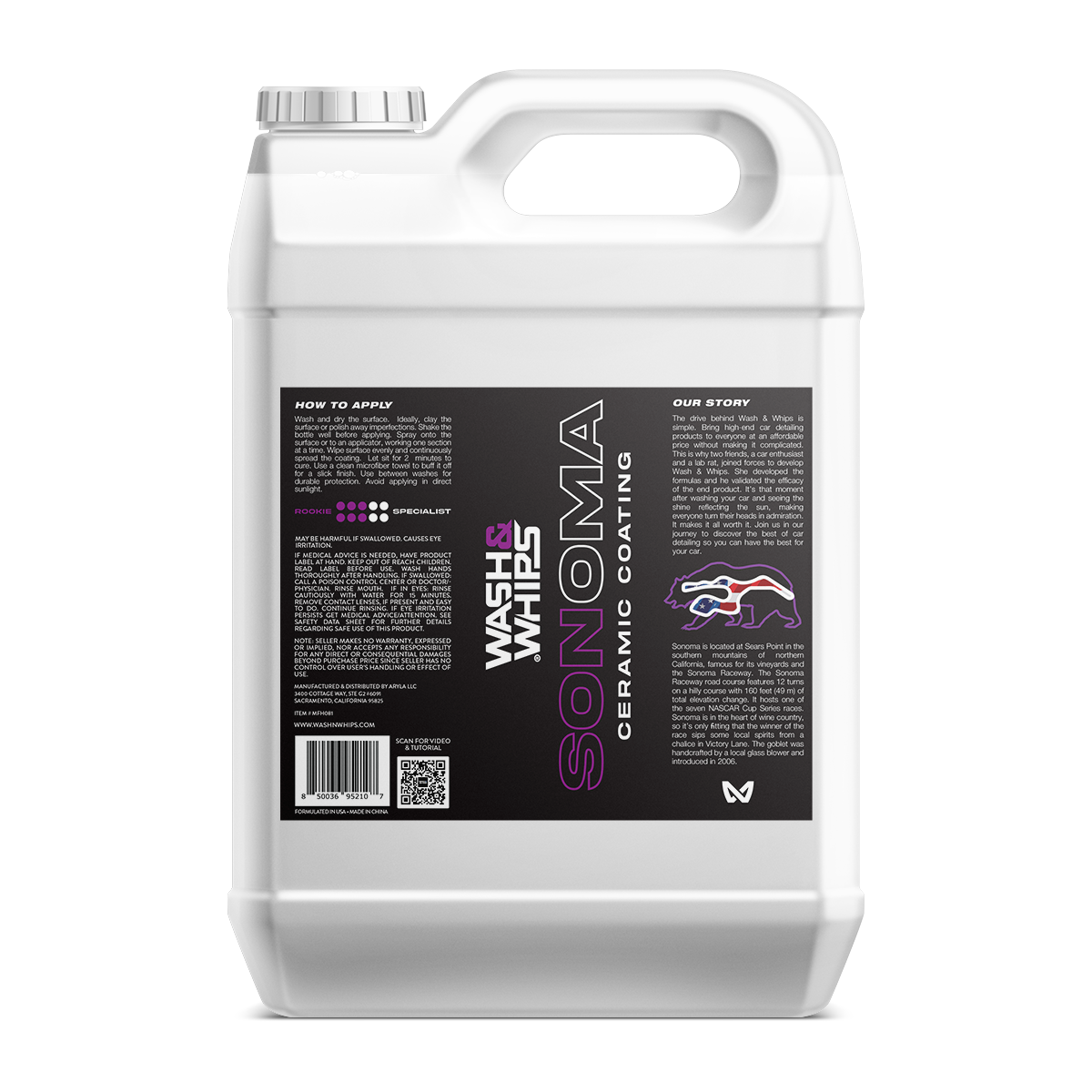 WASH&WHIPS Sonoma Ceramic Finishing Coating Spray car detailing product