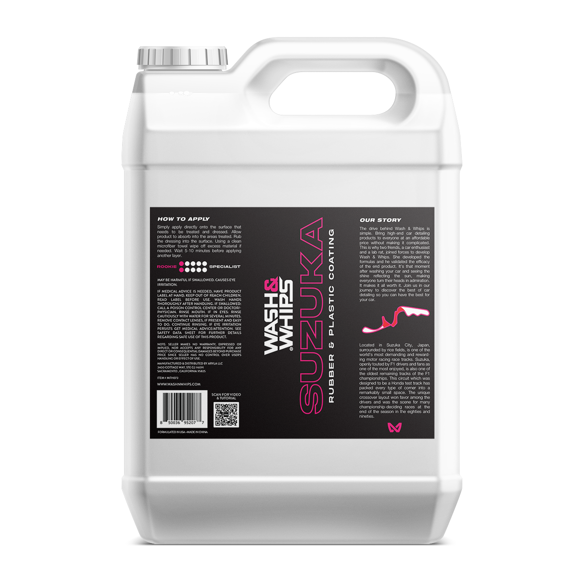 WASH&WHIPS Suzuka Rubber & Plastic Coating car detailing product