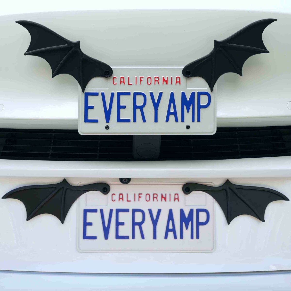 License Plate Bat Wings