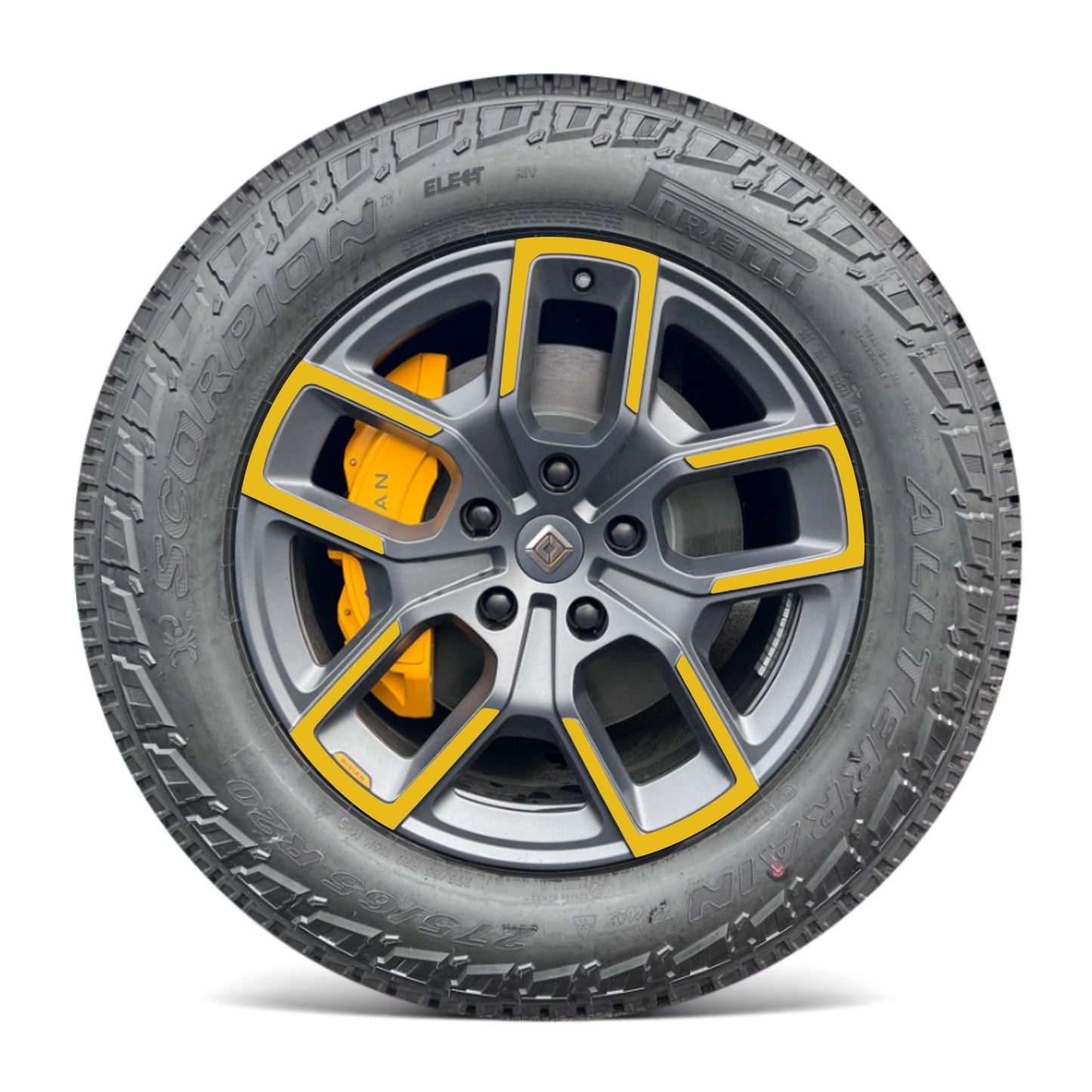 Wheels Vinyl Covers Spokes Color Wrap Chrome Delete for Rivian R1T & compatible with Rivian R1T
