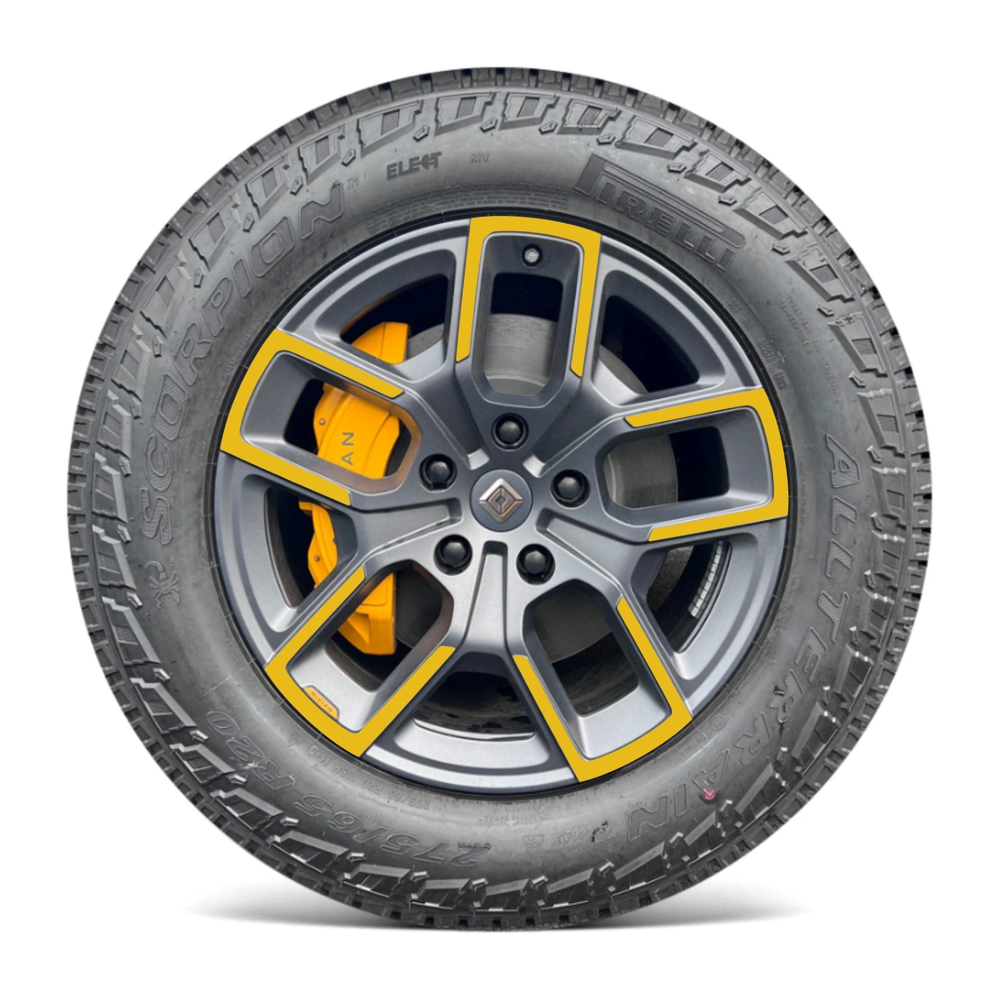 Wheels Vinyl Covers Spokes Color Wrap Chrome Delete for Rivian R1T & compatible with Rivian R1T