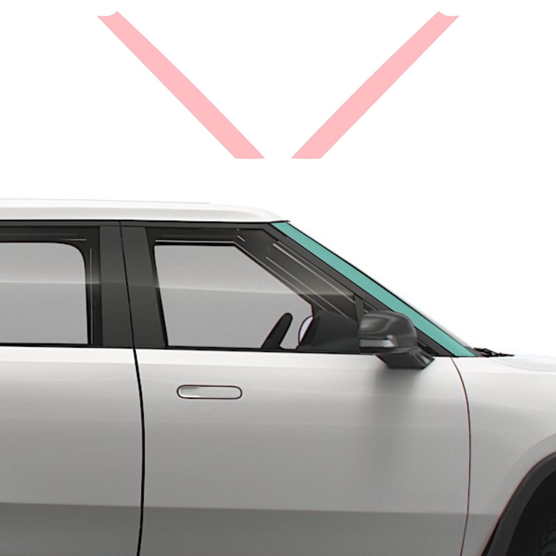 Pillars PPF Paint Protection Film for Rivian R1T/R1S 2021-2026 compatible with Rivian R1S and R1T