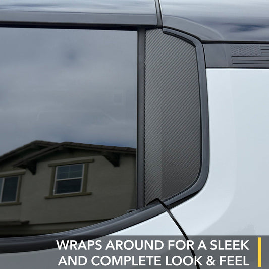 ABC Pillars Vinyl Wrap | GMC Hummer EV - Carbon Fiber Film Decal