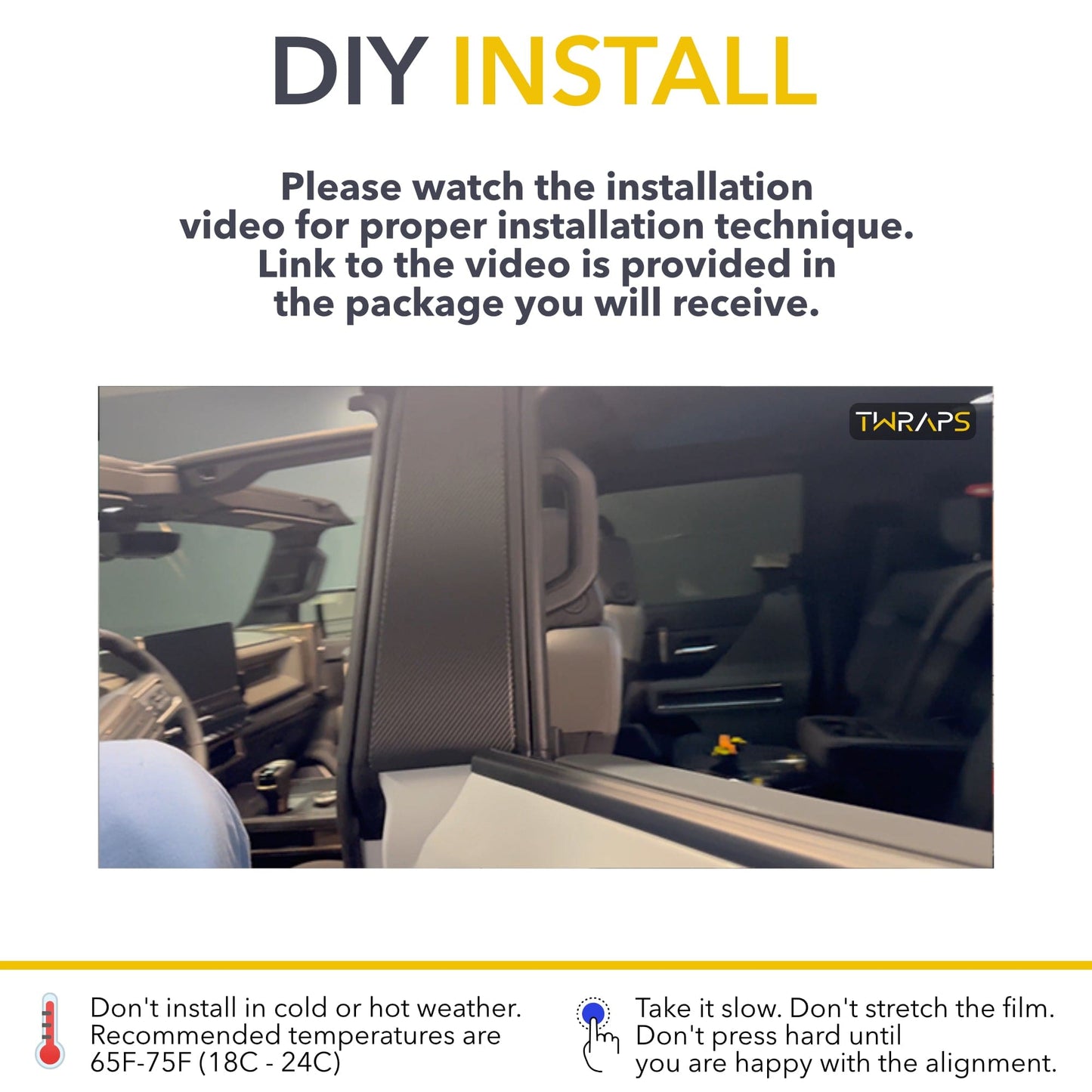 ABC Pillars Vinyl Wrap | GMC Hummer EV - Carbon Fiber Film Decal