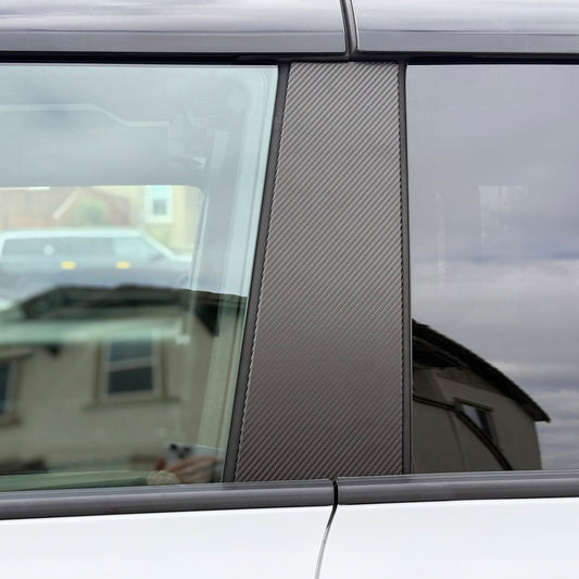 ABC Pillars Vinyl Wrap | GMC Hummer EV - Carbon Fiber Film Decal