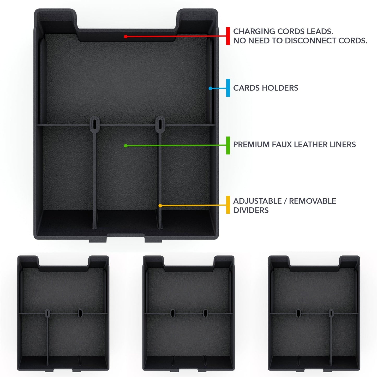 Armrest Organizer | for Rivian R1T & R1S 2021-2026, Storage Tray