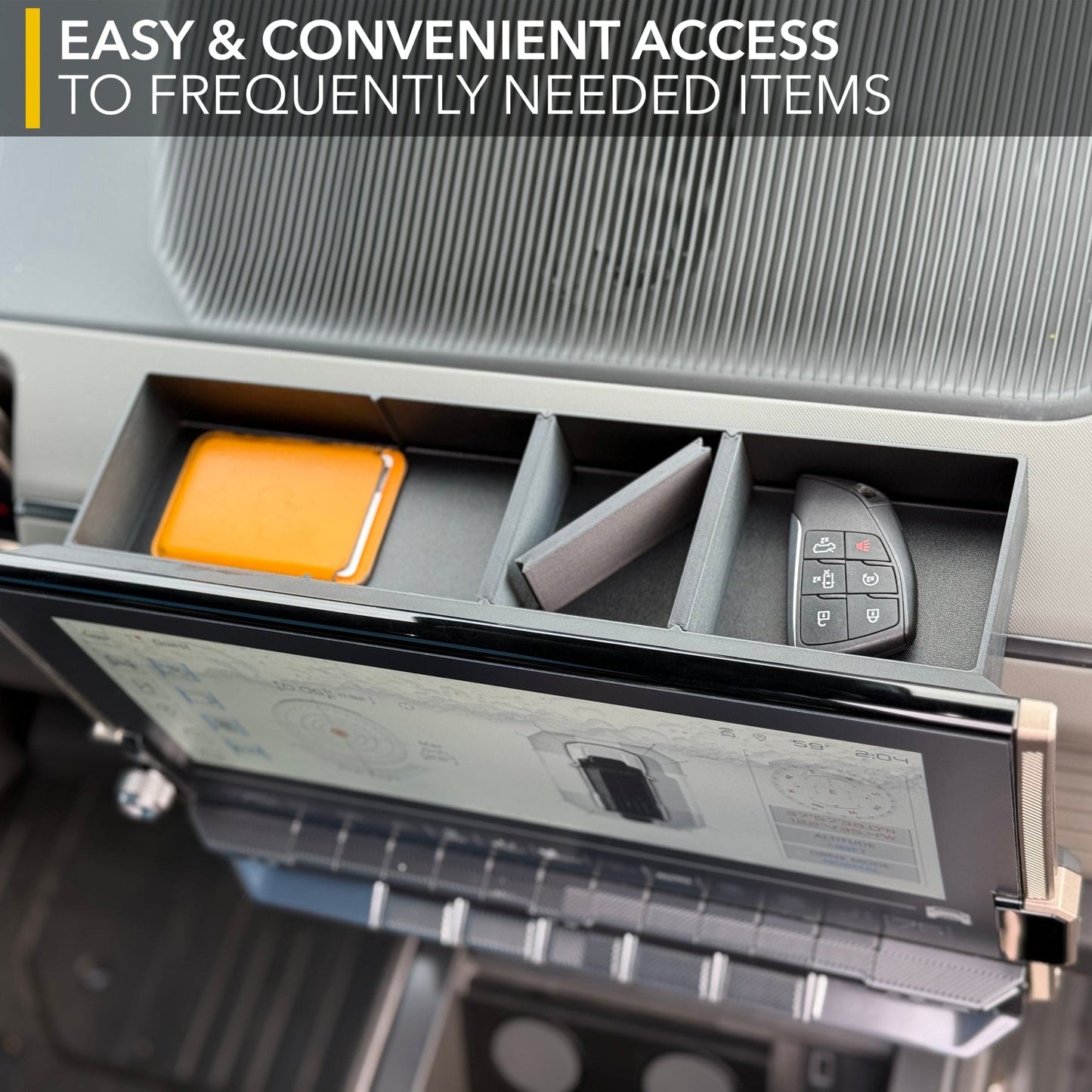 Behind Screen Storage Tray | GMC Hummer EV - Dashboard Organizer