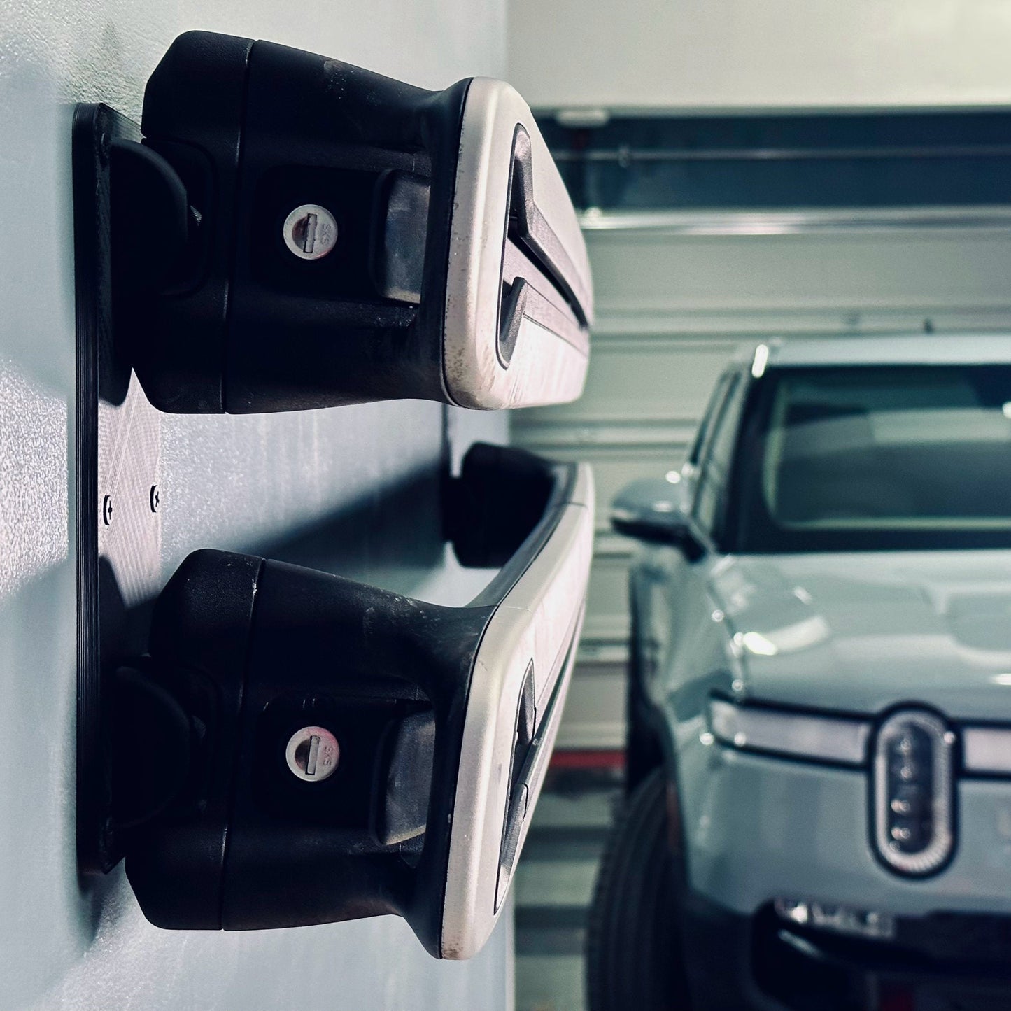 Cargo Crossbars Wall Mount compatible with Rivian R1S and R1T