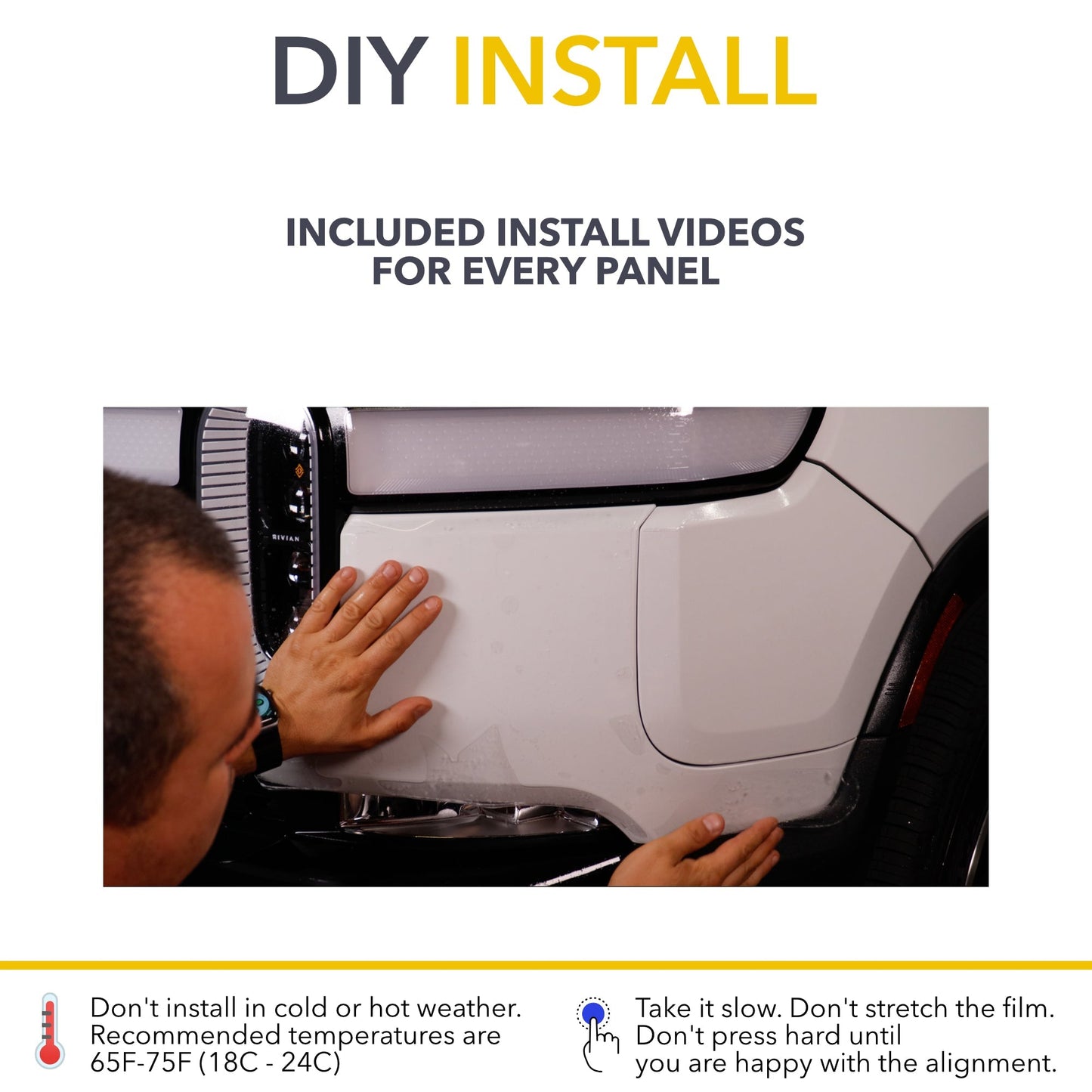 Clear/Stealth PPF Wrap Paint Protection Film for Rivian R1S compatible with Rivian R1S
