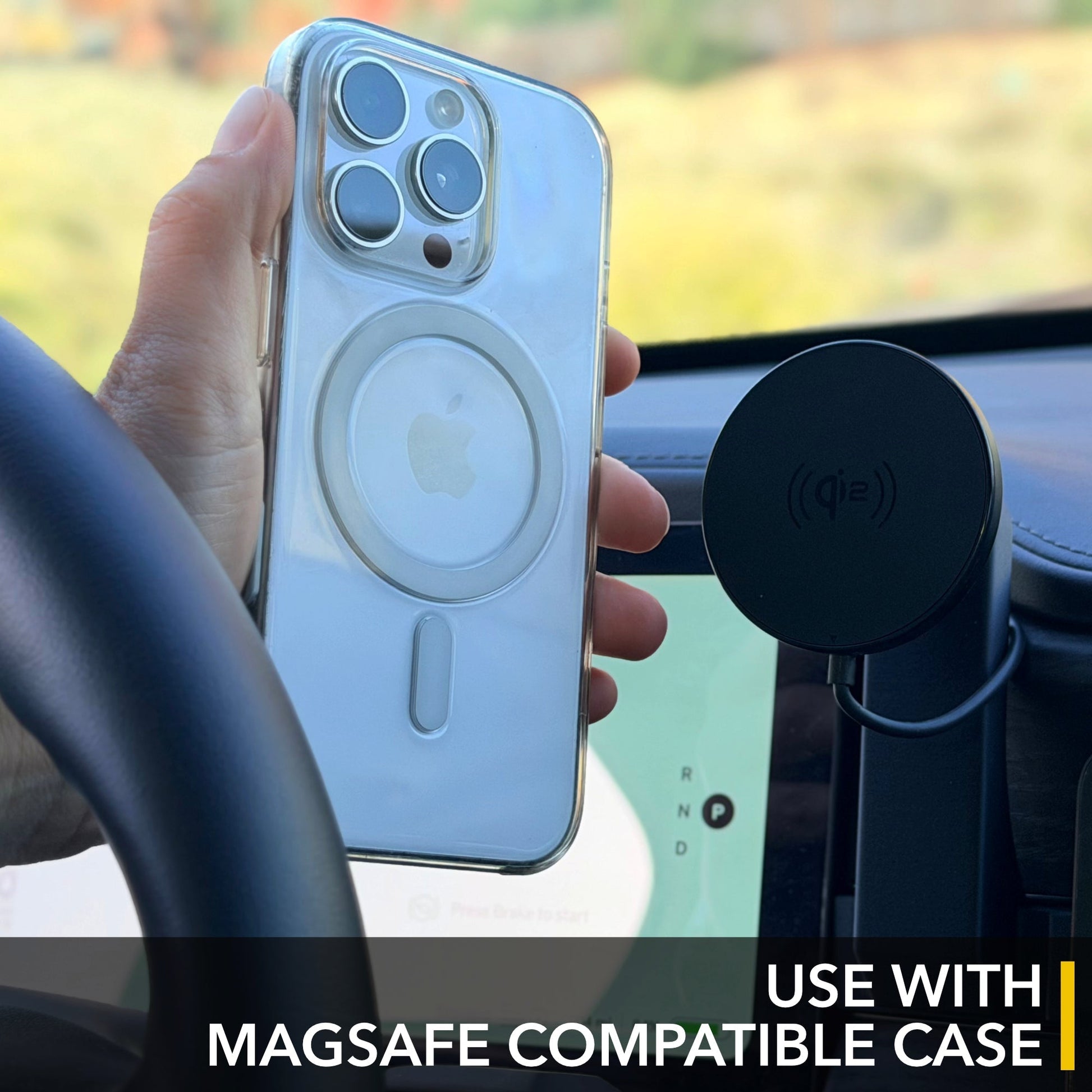 Dashboard Phone Mount/Charger compatible with Rivian R1S and R1T