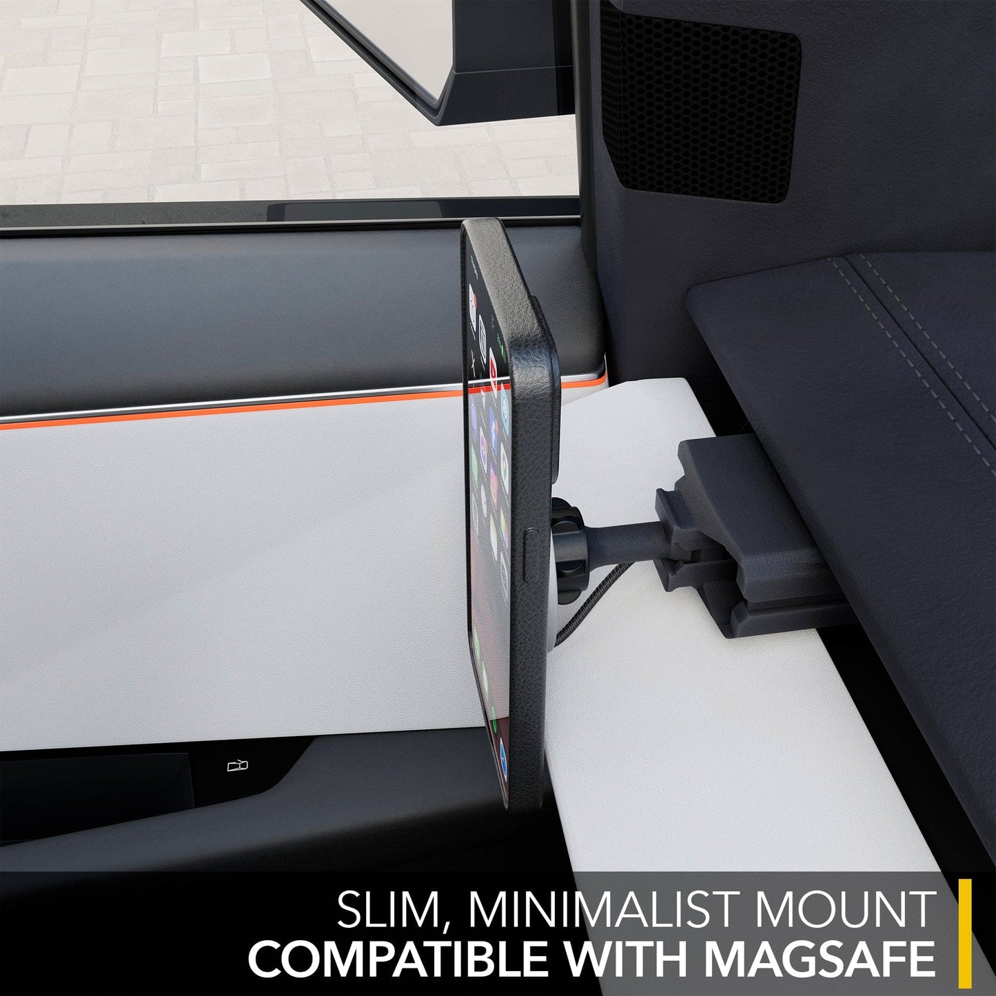 Dashboard Phone Mount / Qi2 Charger | Tesla Cybertruck - Phone Holder