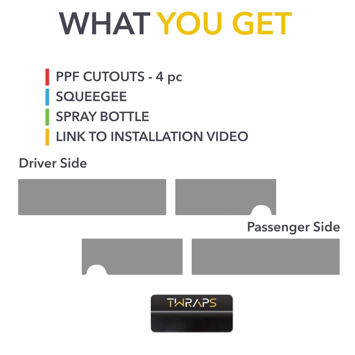 Door Entry PPF | Anti Scratch Paint Protection Film Cover for Rivian R1T 2021-2026