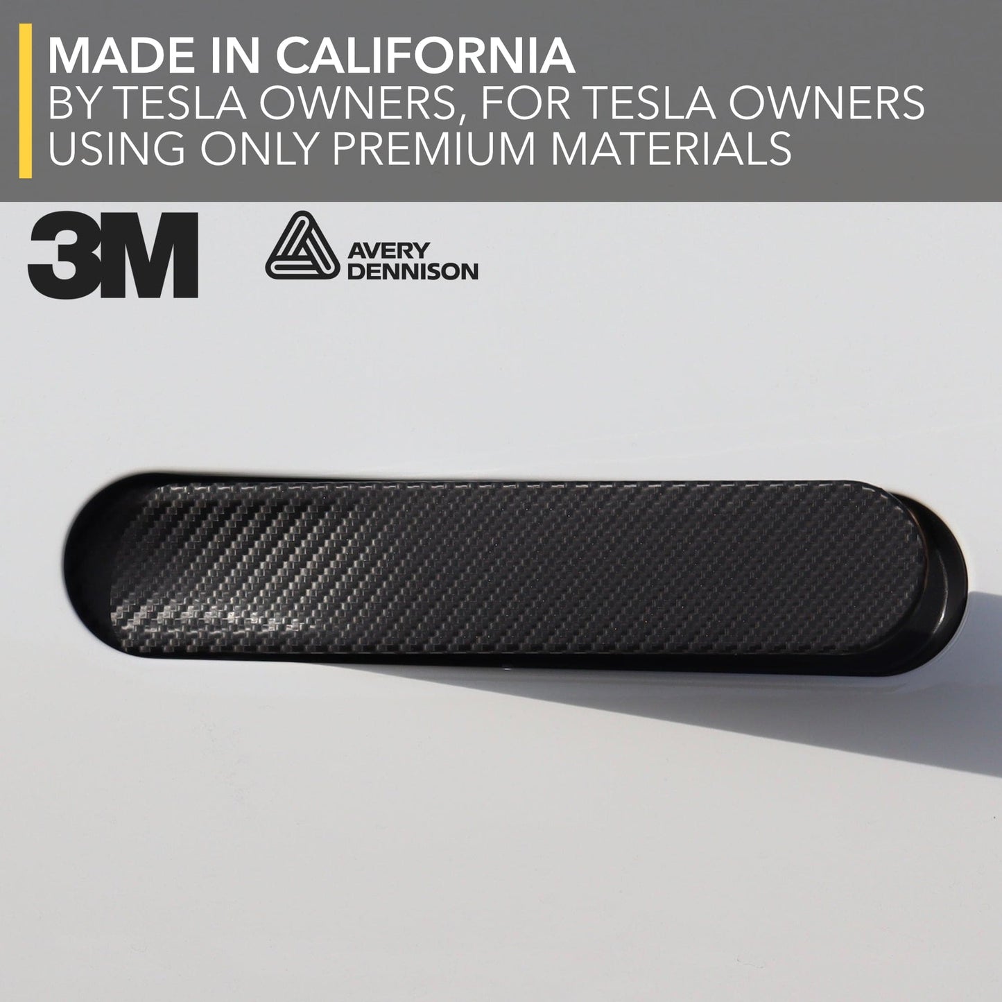 Door Handles Vinyl Covers | Rivian R1T / R1S 2021-2026 Carbon Fiber Wrap