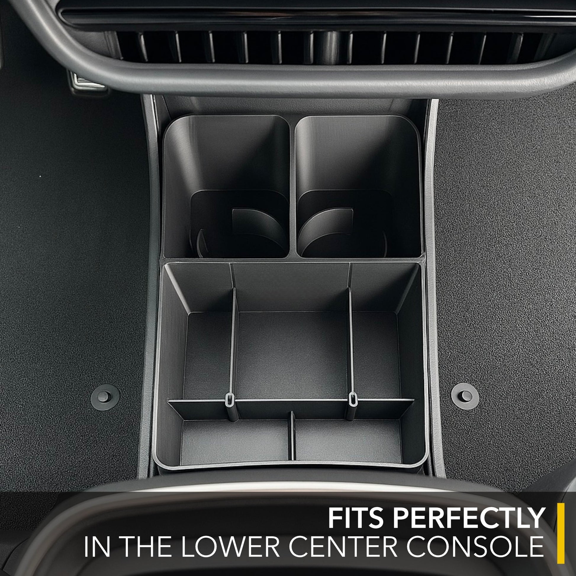 Floor Storage Organizer Lower Center Console Tray for Rivian R1S & compatible with Rivian R1S and R1T
