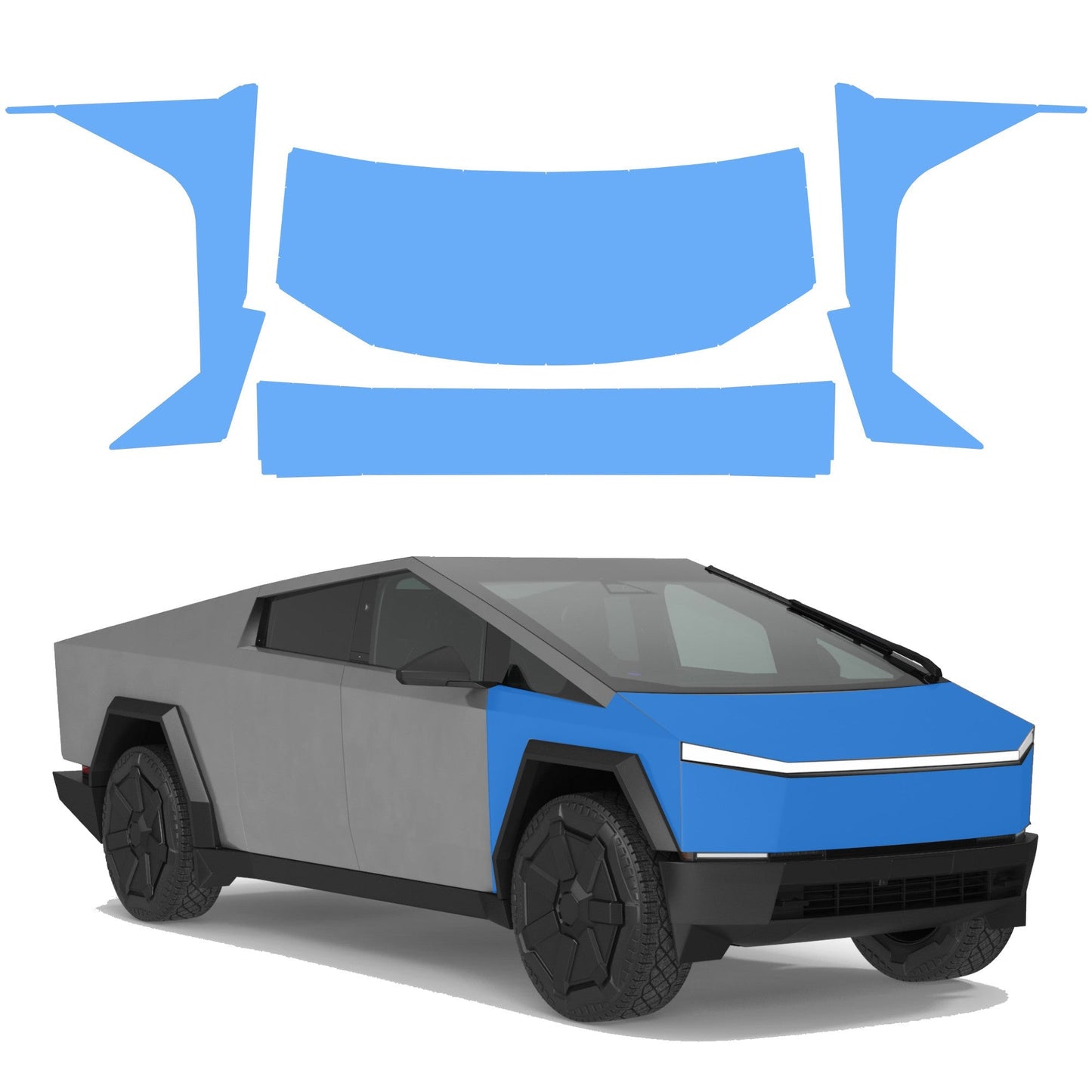 Clear/Stealth PPF Wrap Full Front or Full Body Paint Protection Film compatible with Tesla Cybertruck