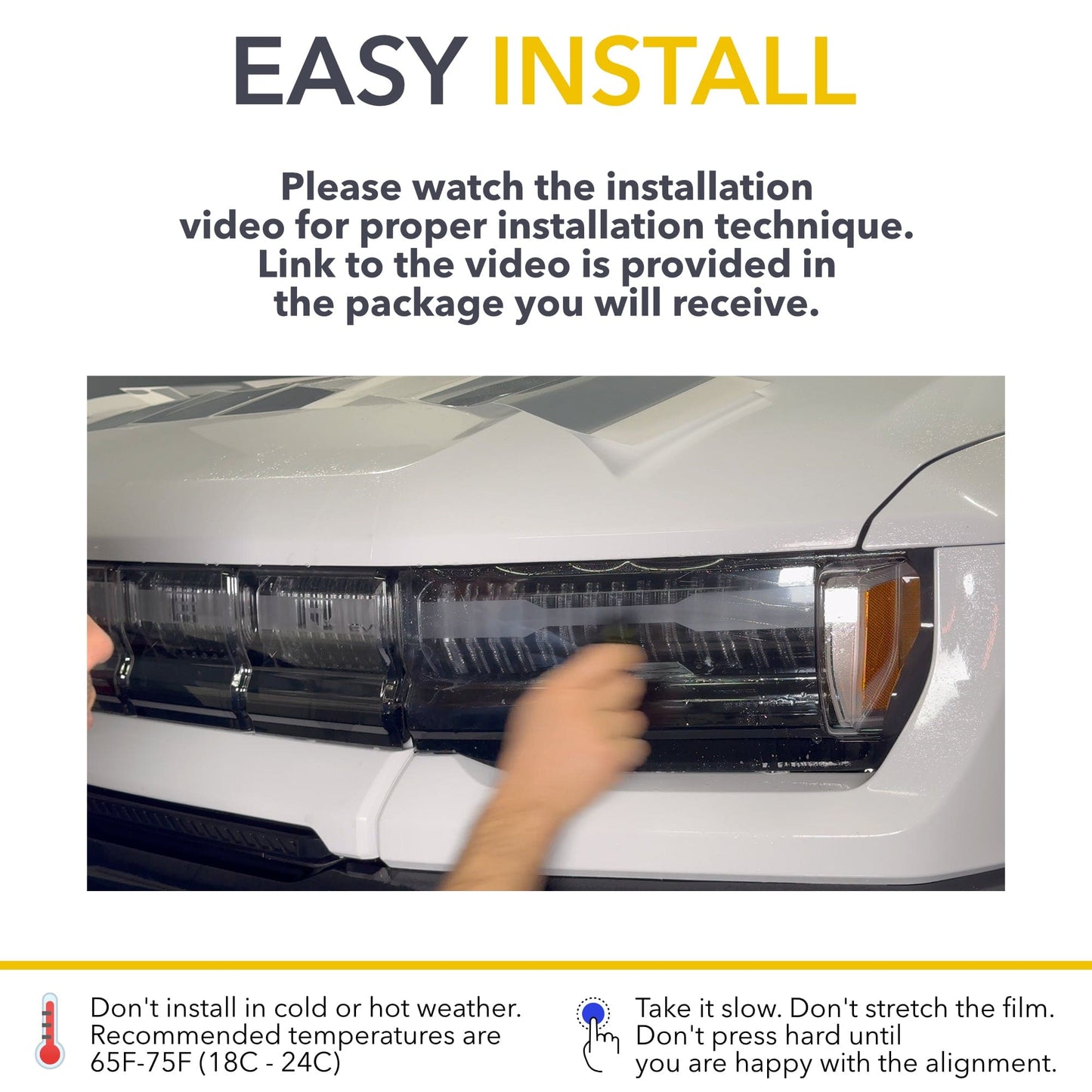 Headlights Smoke Tint PPF | GMC Hummer EV - Headlamp Shield