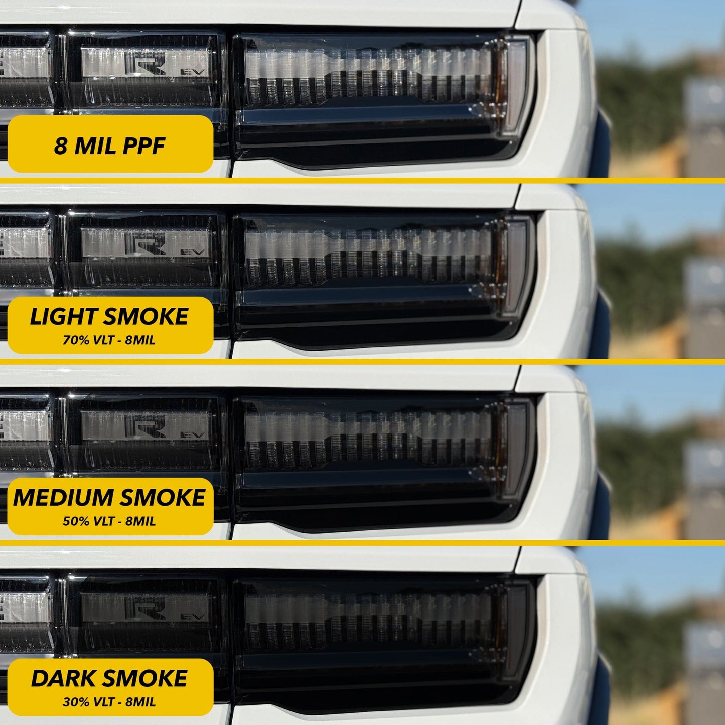 Headlights Smoke Tint PPF | GMC Hummer EV - Headlamp Shield