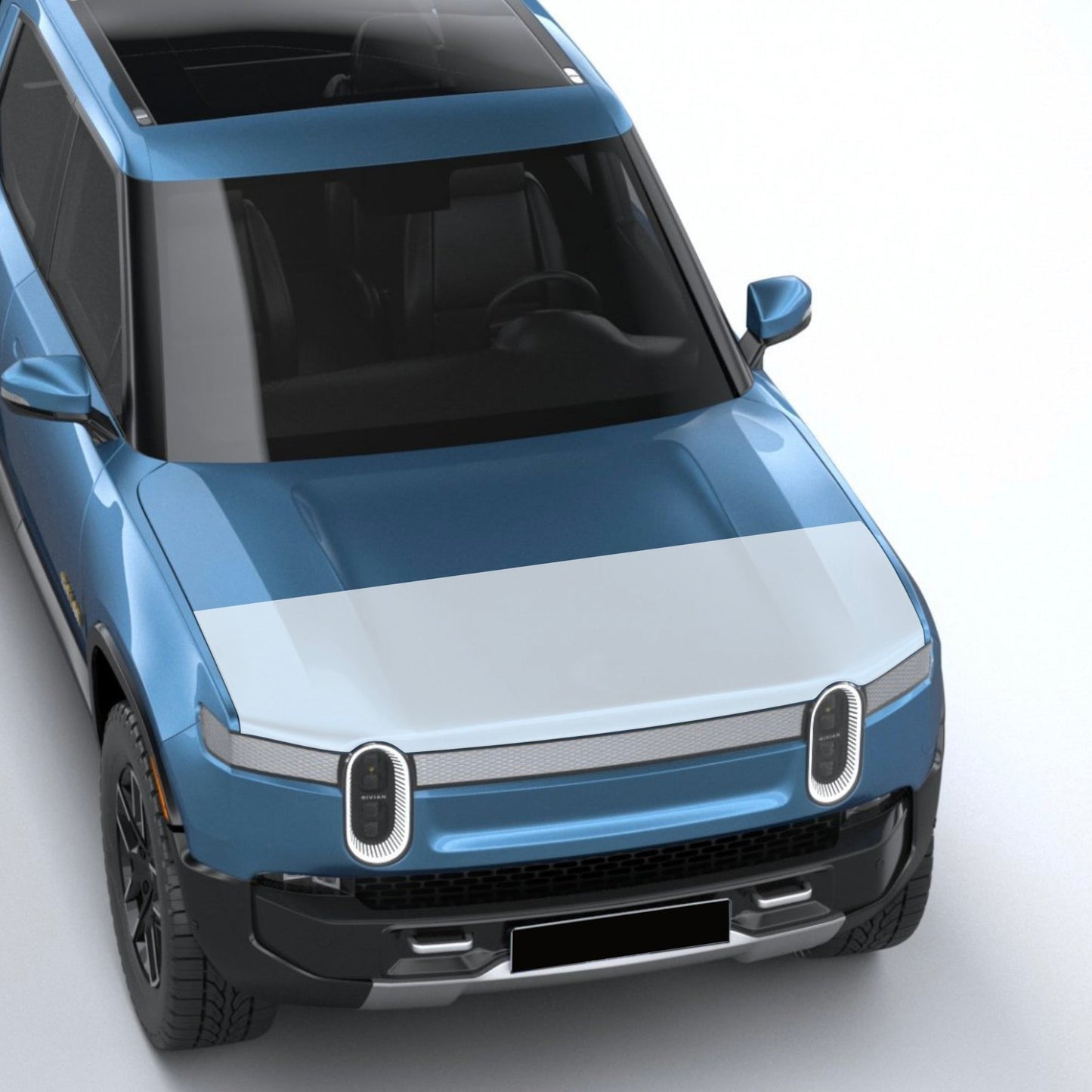 Hood PPF Paint Protection Film for Rivian R1T/R1S compatible with Rivian R1S and R1T