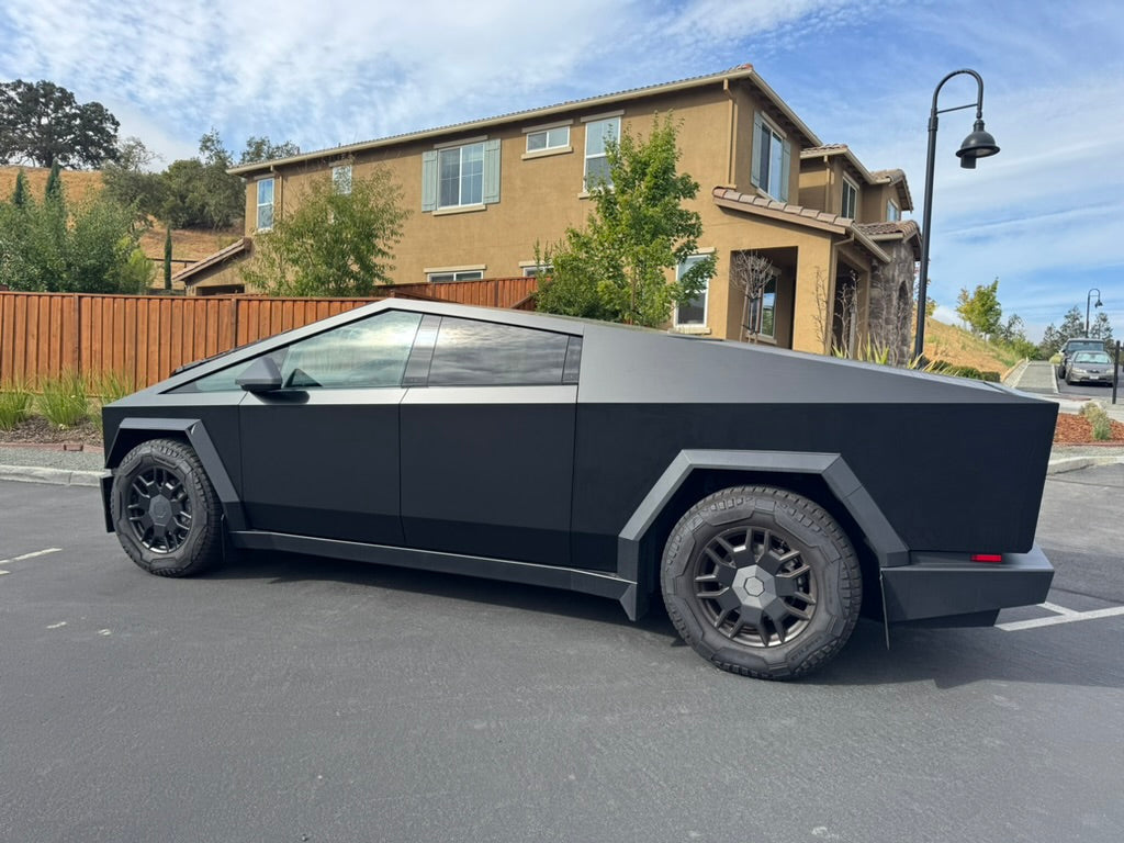 Matte Black Cybertruck Wrap compatible with Tesla Cybertruck