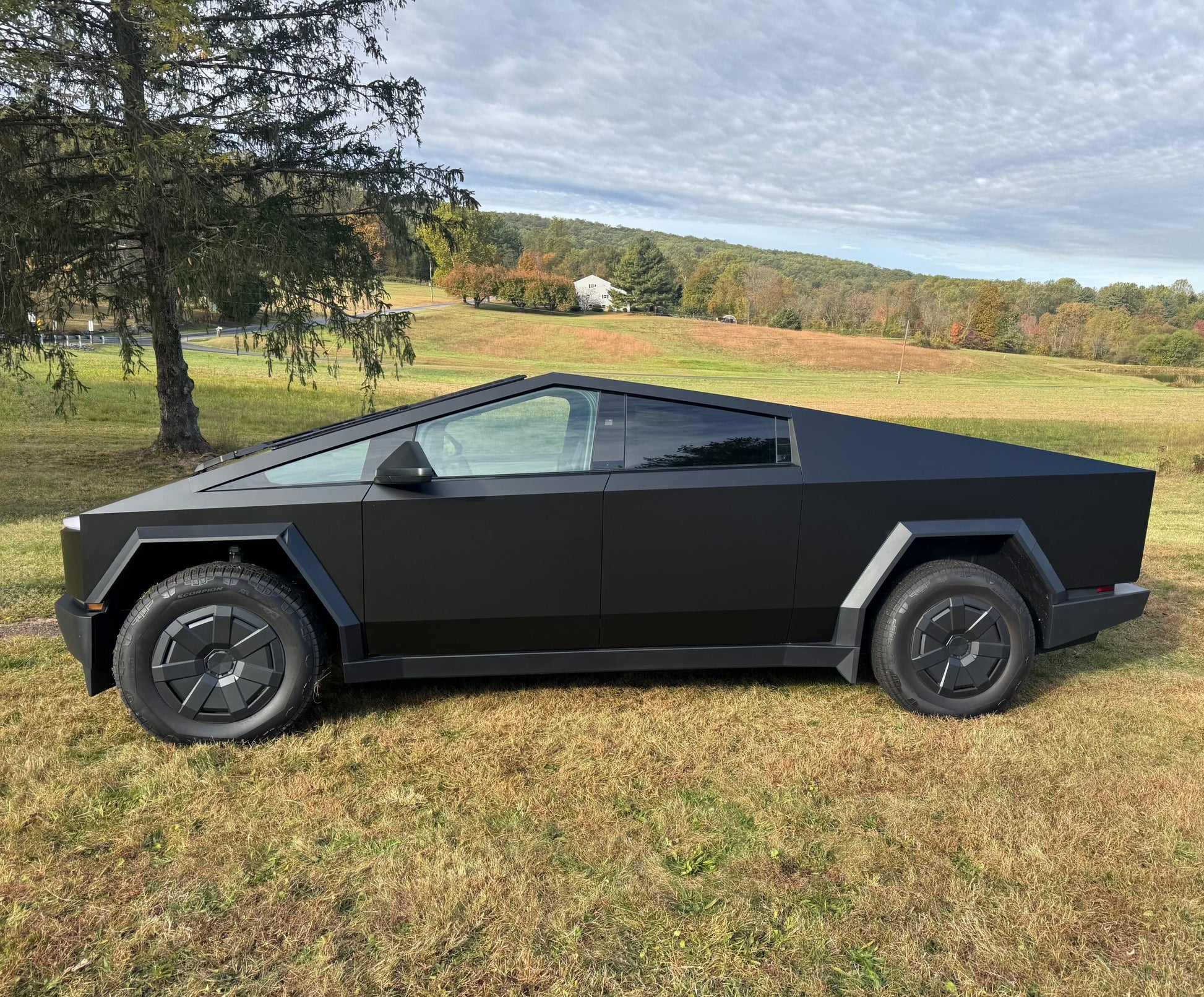 Matte Black Cybertruck Wrap compatible with Tesla Cybertruck
