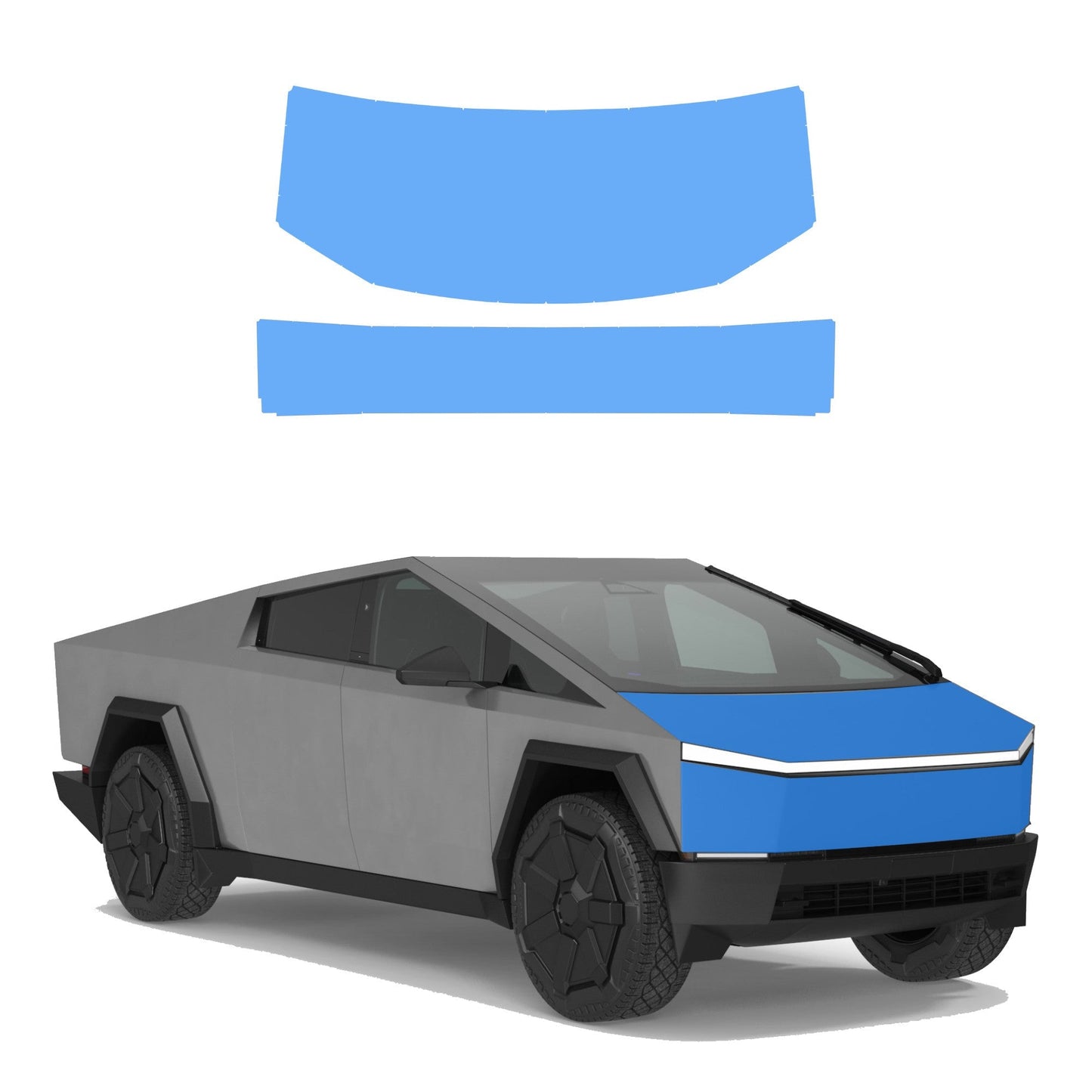 Clear/Stealth PPF Wrap Full Front or Full Body Paint Protection Film compatible with Tesla Cybertruck