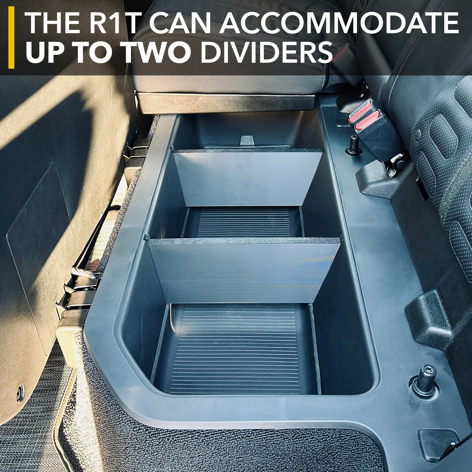 Rear Seats Under-Storage Divider compatible with Rivian R1T