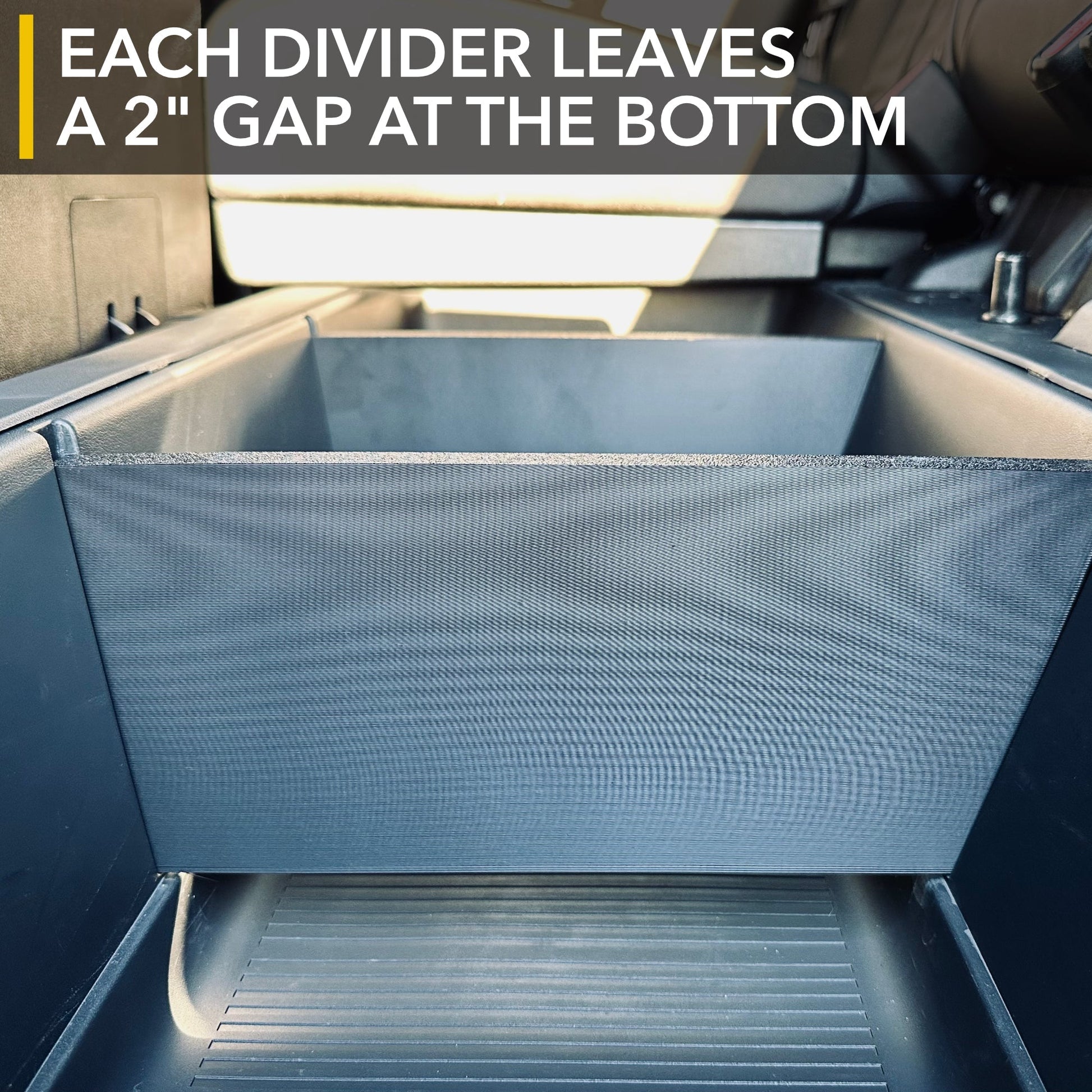 Rear Seats Under-Storage Divider compatible with Rivian R1T
