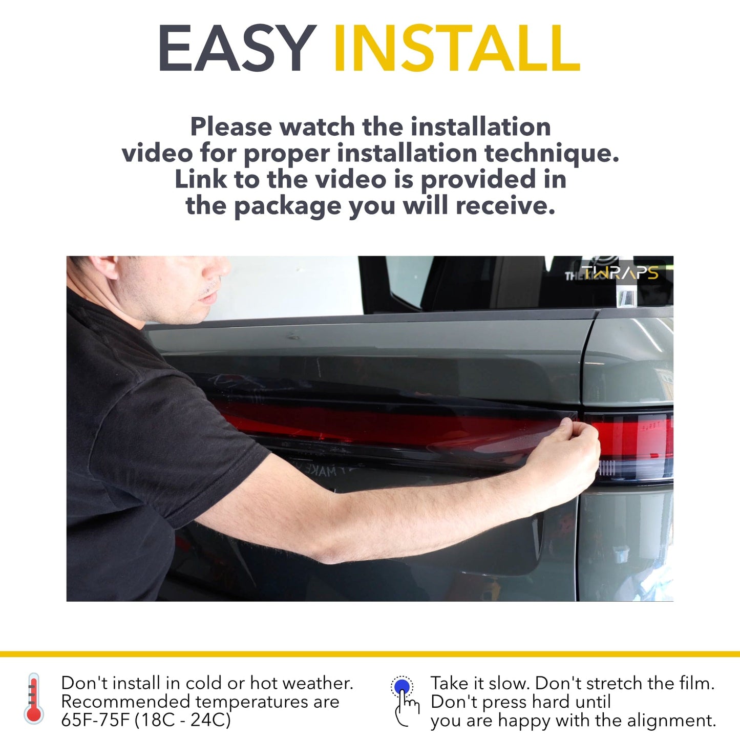 Tail Lights Clear PPF / Tinted PPF | Smokey Tail Lamp Covers for Rivian R1S & R1T 2021-2026