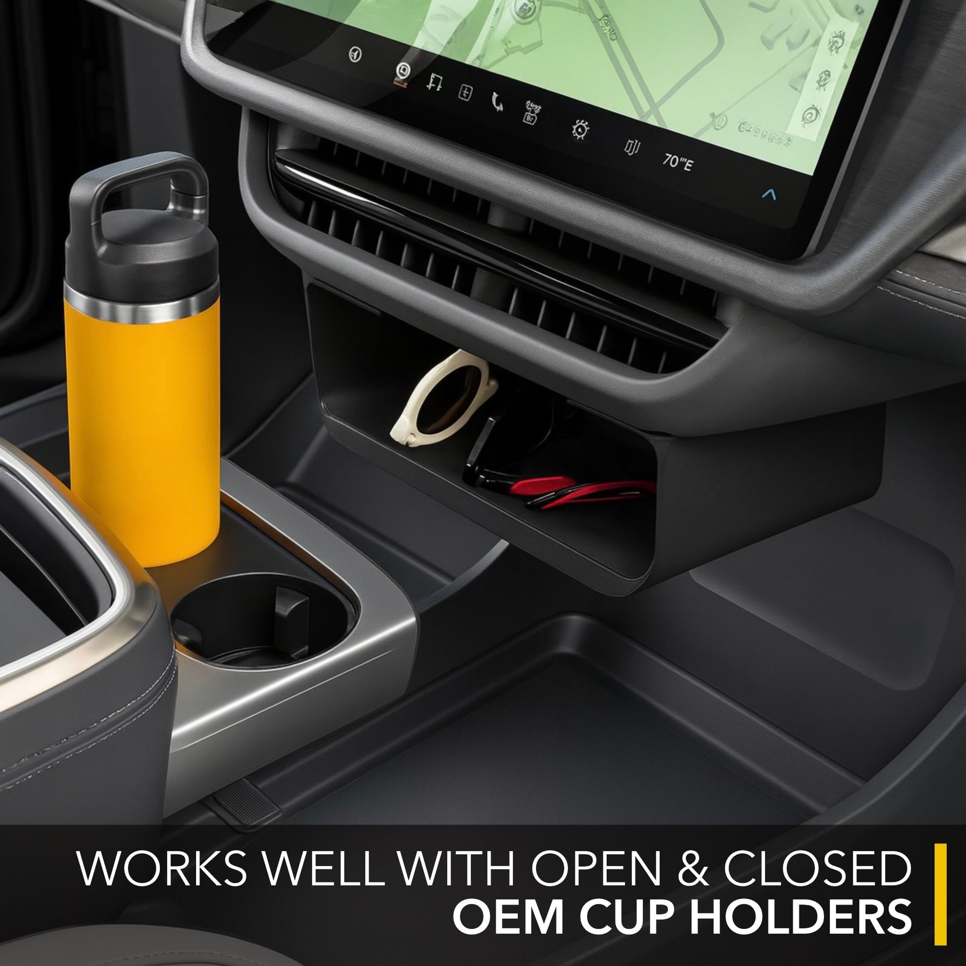 Under Screen Tray Glovebox Style Organizer for Rivian R1S & Rivian compatible with Rivian R1T