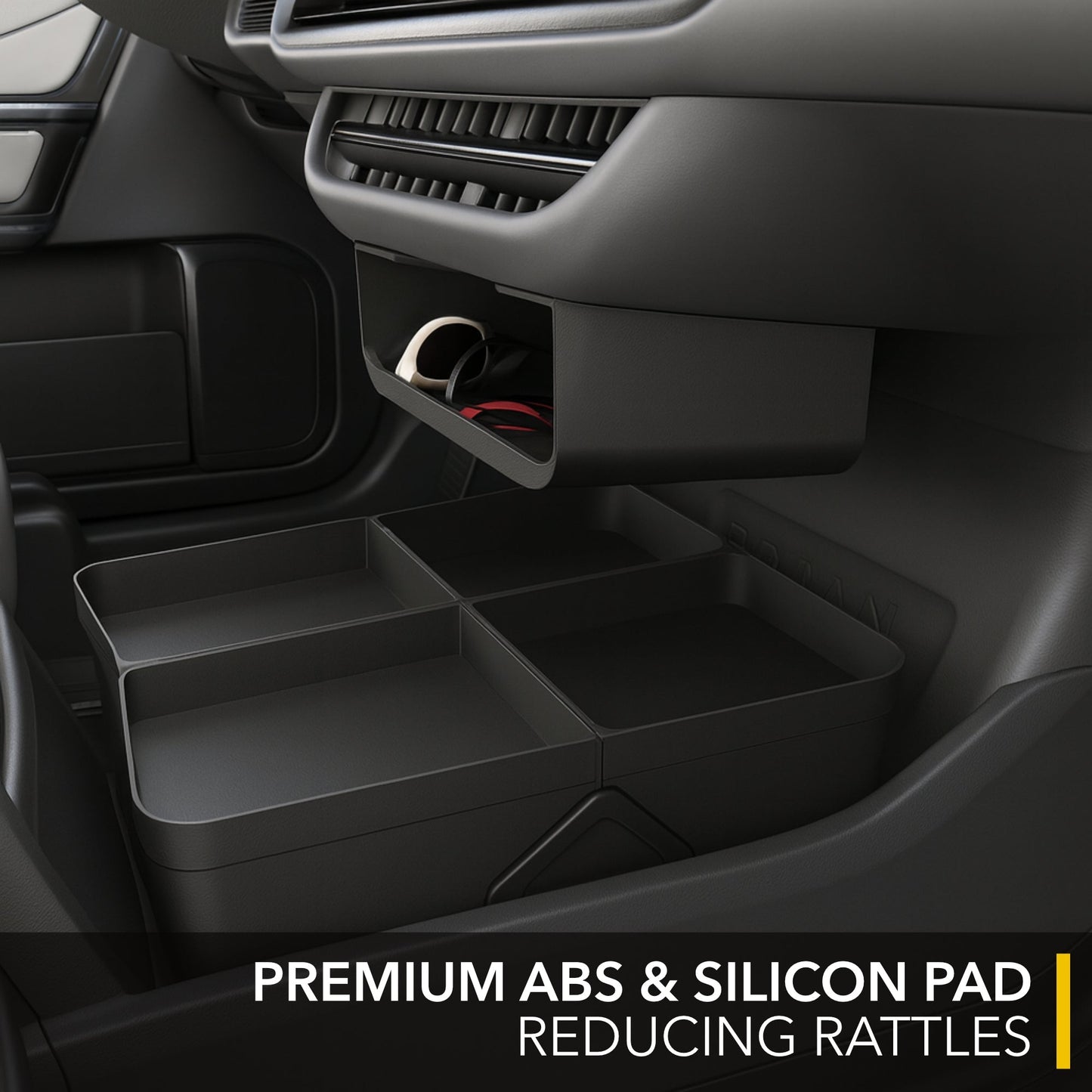 Under Screen Tray Glovebox Style Organizer for Rivian R1S & Rivian compatible with Rivian R1T