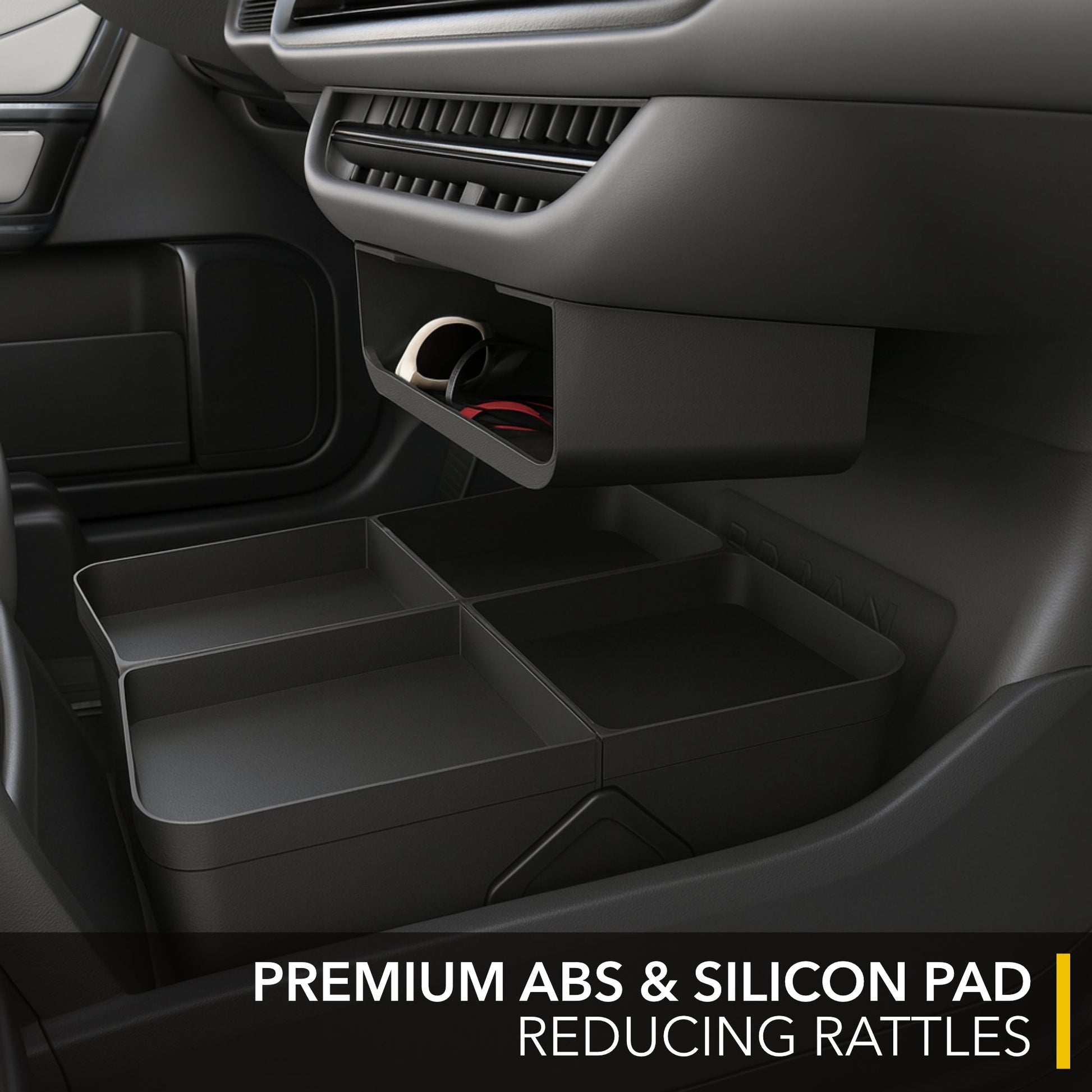 Under Screen Tray Glovebox Style Organizer for Rivian R1S & Rivian compatible with Rivian R1T