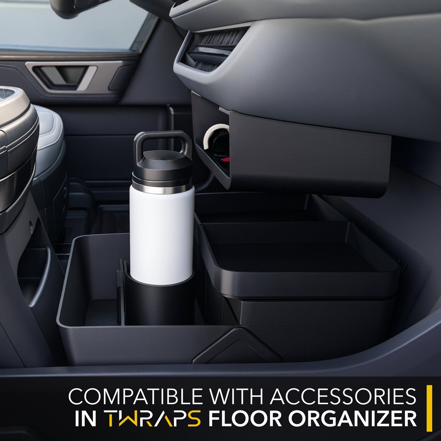Under Screen Tray Glovebox Style Organizer for Rivian R1S & Rivian compatible with Rivian R1T