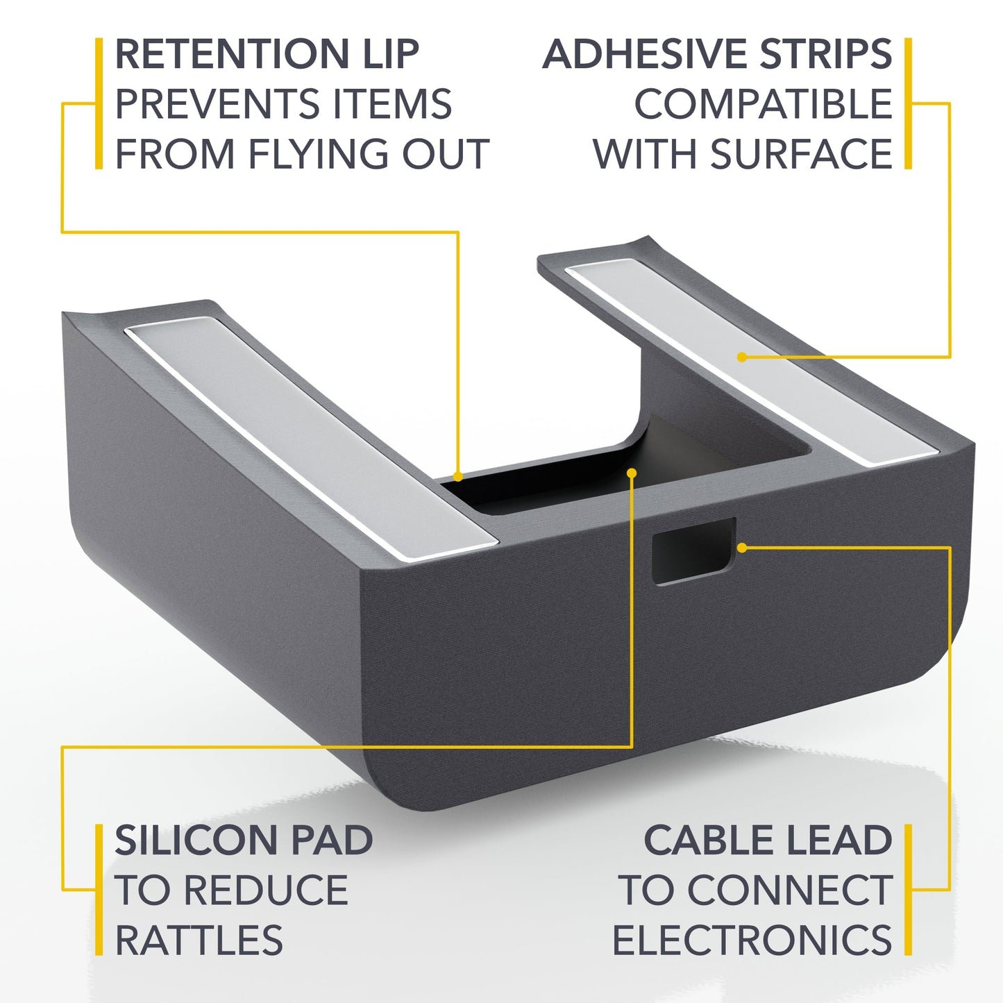 Under Screen Tray Glovebox Style Organizer for Rivian R1S & Rivian compatible with Rivian R1T
