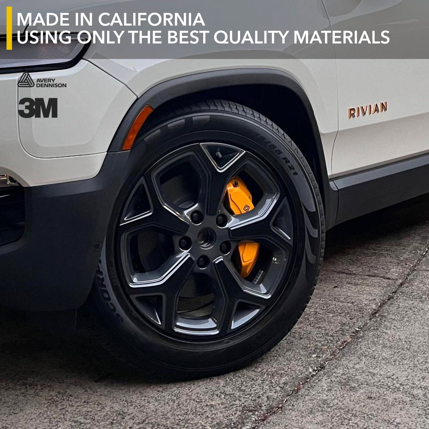 Wheels Vinyl Covers Spokes Color Wrap Chrome Delete for Rivian R1T & compatible with Rivian R1T