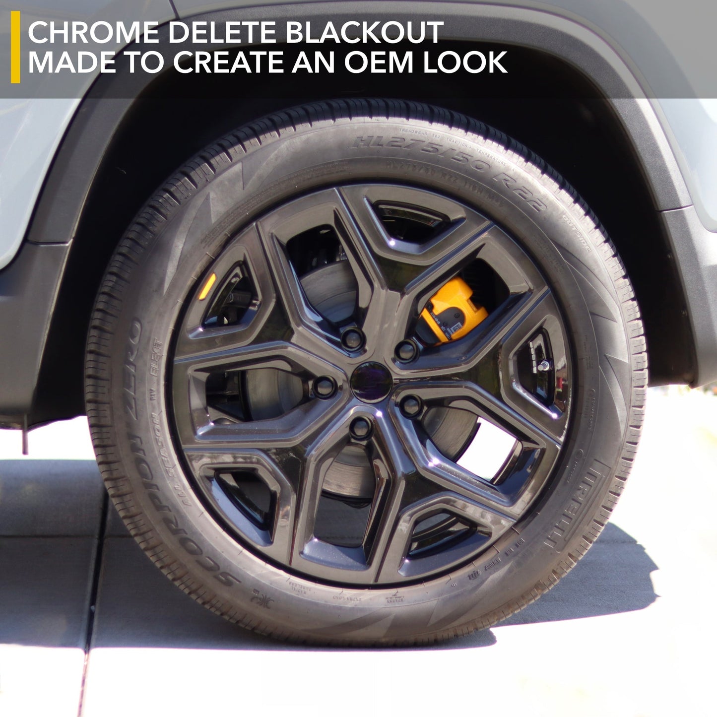 Wheels Vinyl Covers Spokes Color Wrap Chrome Delete for Rivian R1T & compatible with Rivian R1T